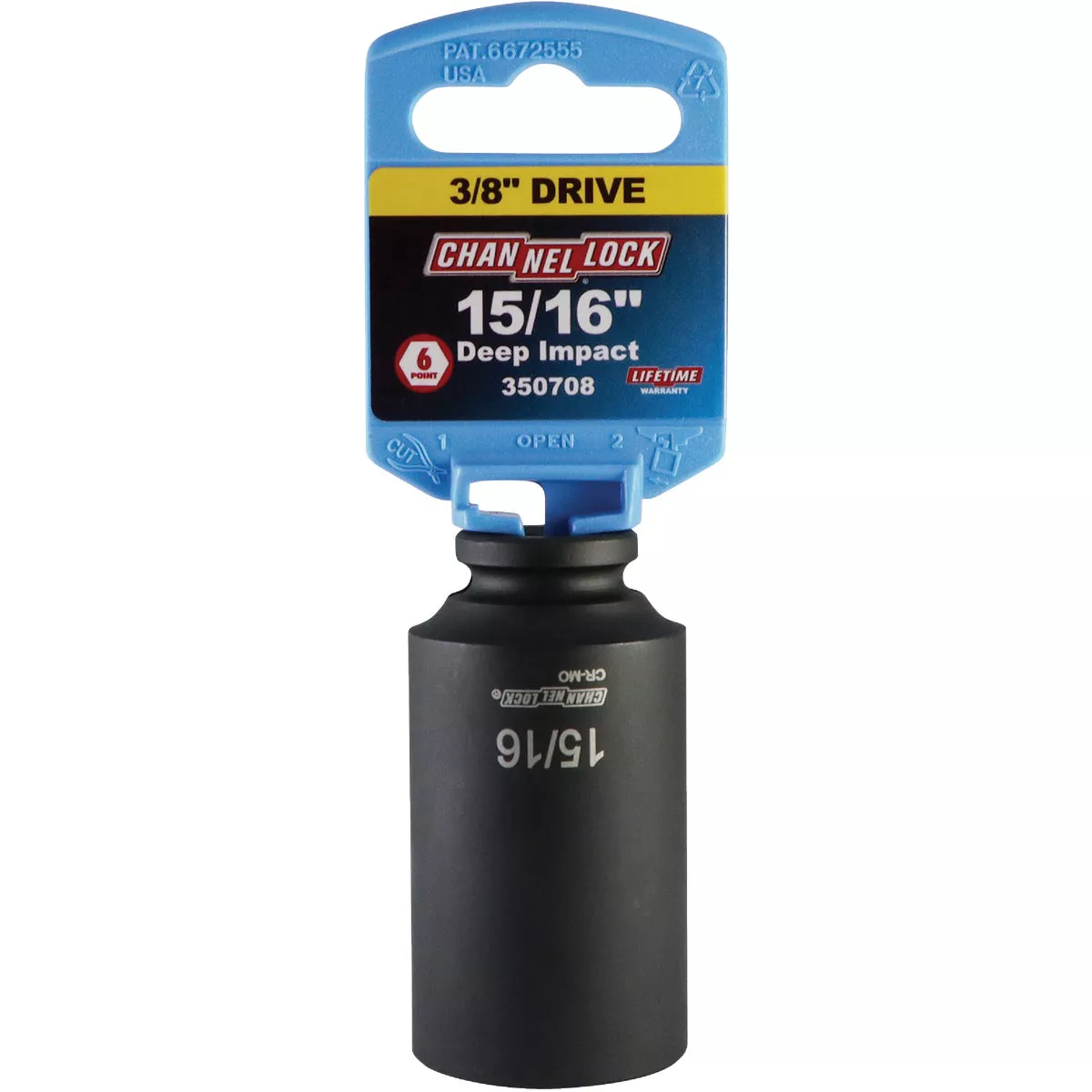 Channellock 3/8 In. Drive 15/16 In. 6-Point Deep Standard Impact Socket