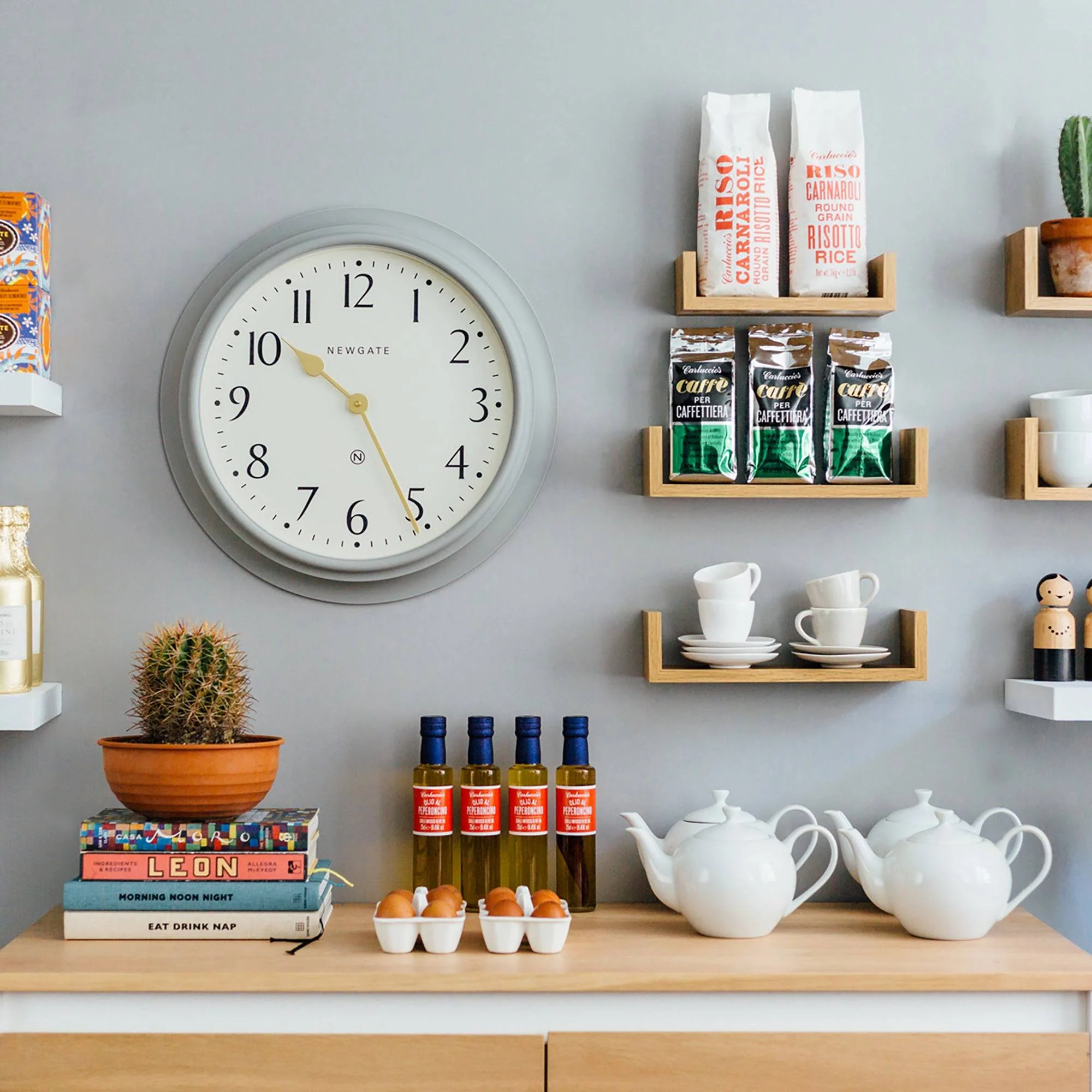 Newgate Westhampton wall clock in grey