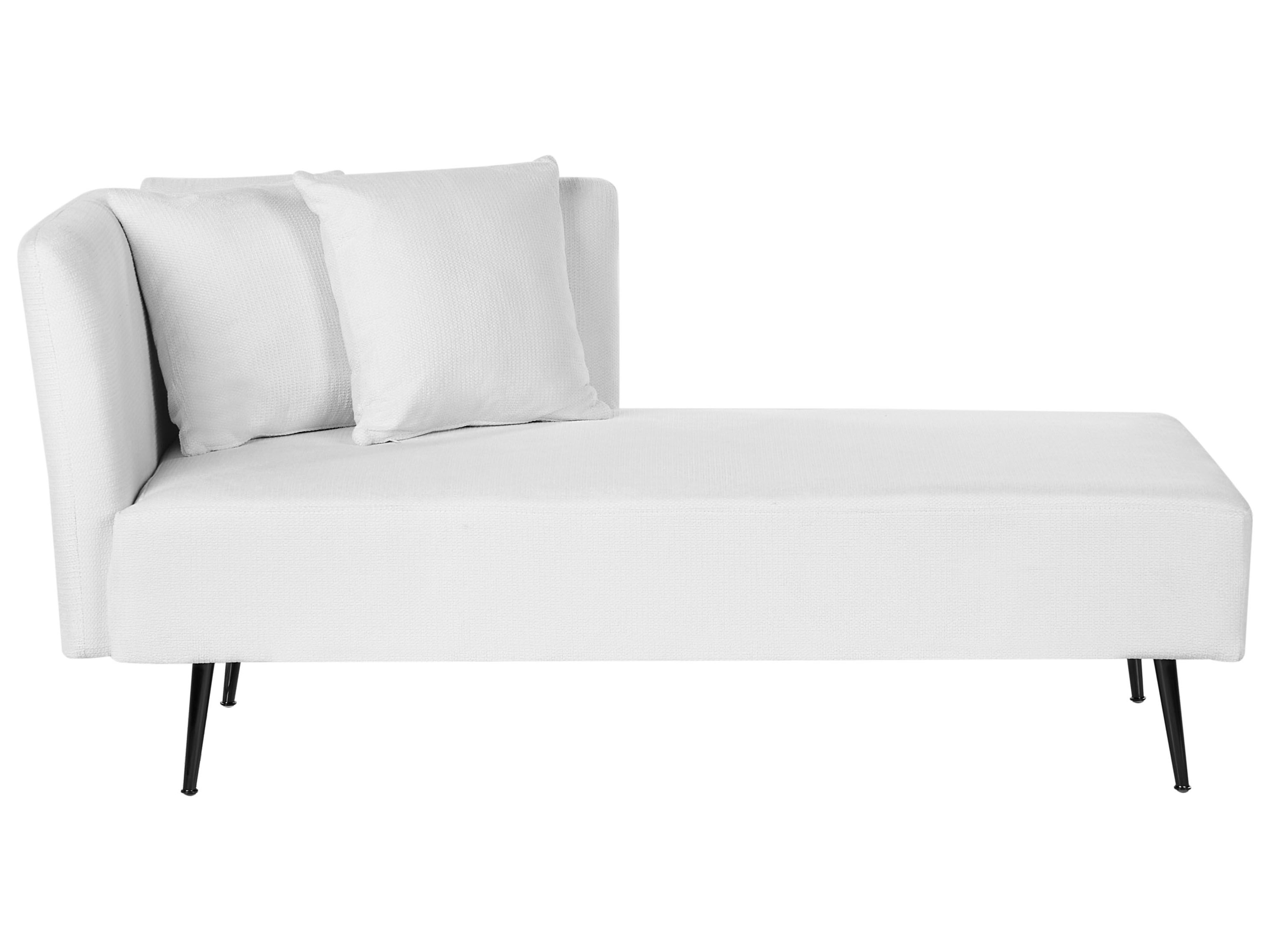 Left-Hand Chaise Lounge RIOM Fabric White