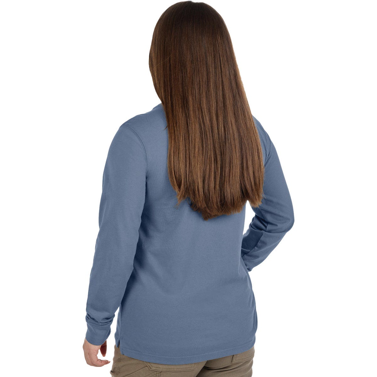 Milwaukee GRIDIRON Women's Small Blue Long Sleeve Pocket T-Shirt