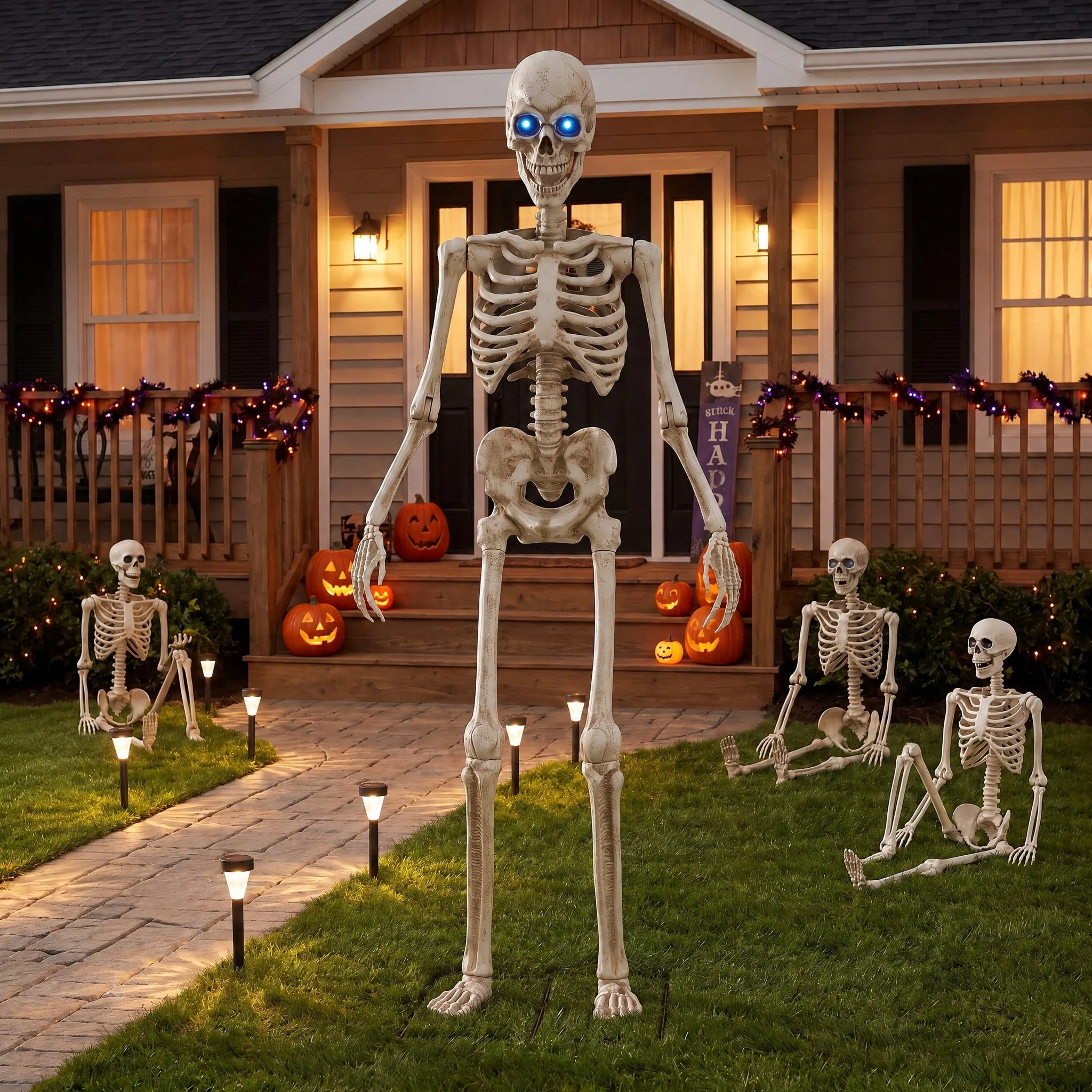 Way To Celebrate 8-Foot Animated Skeleton Plastic Outdoor Halloween Decor - Image 2 Way To Celebrate 8-Foot Animated Skeleton Plastic Outdoor Halloween Decor - Image 2