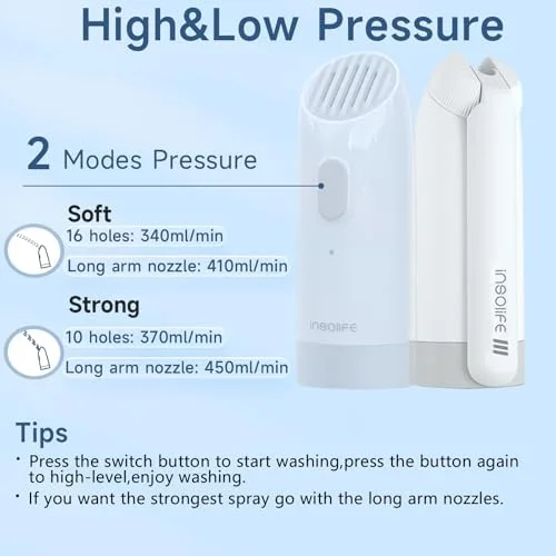 Portable Bidet|High Pressure Travel Bidets Electric Portable Bidet for Women Men Hygiene Cleaning | Soothing Postpartum Care | Hemorrhoid Perineal Care| Travel Bidets Portable