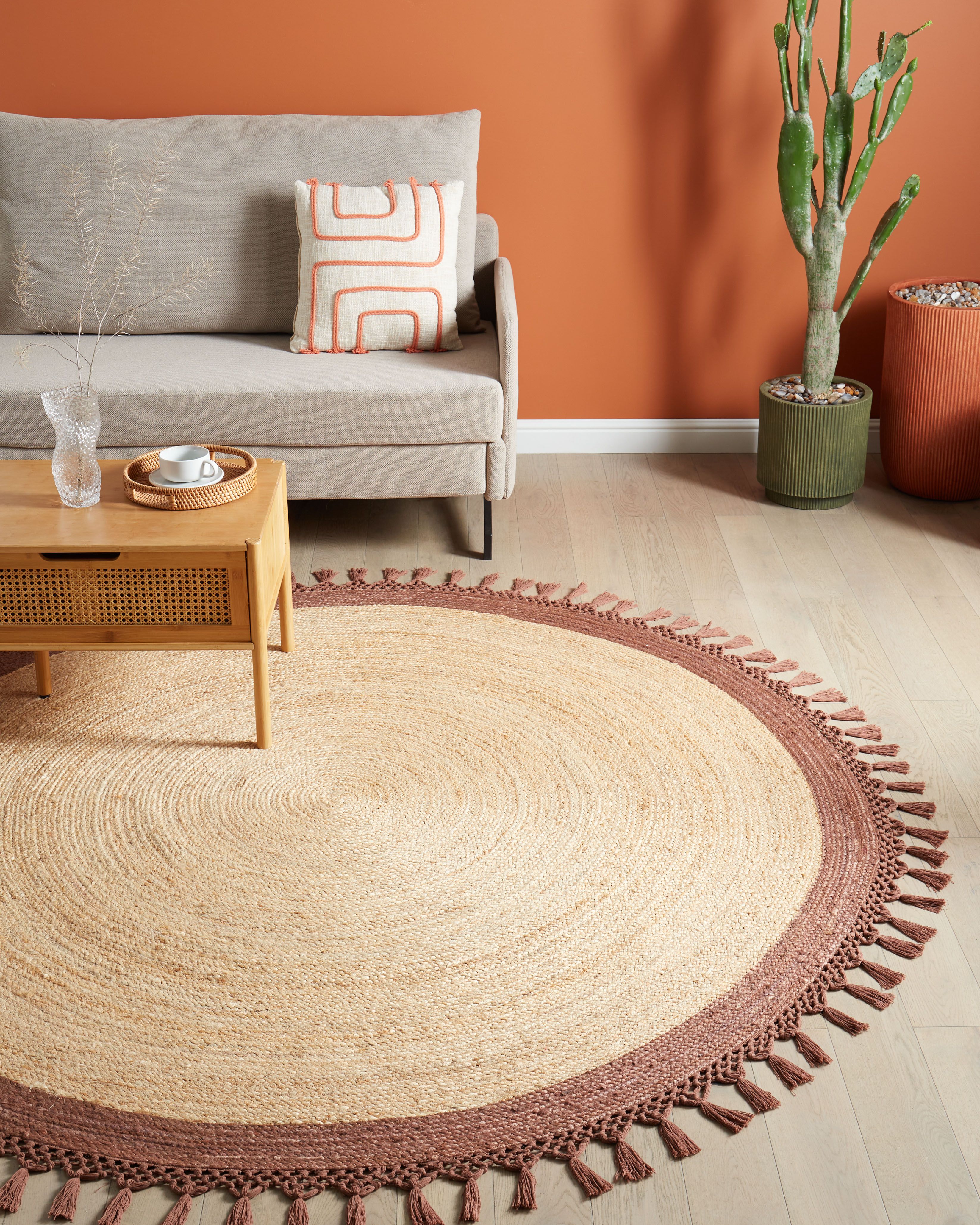 Rug MARTS Brown ø 200 cm Jute