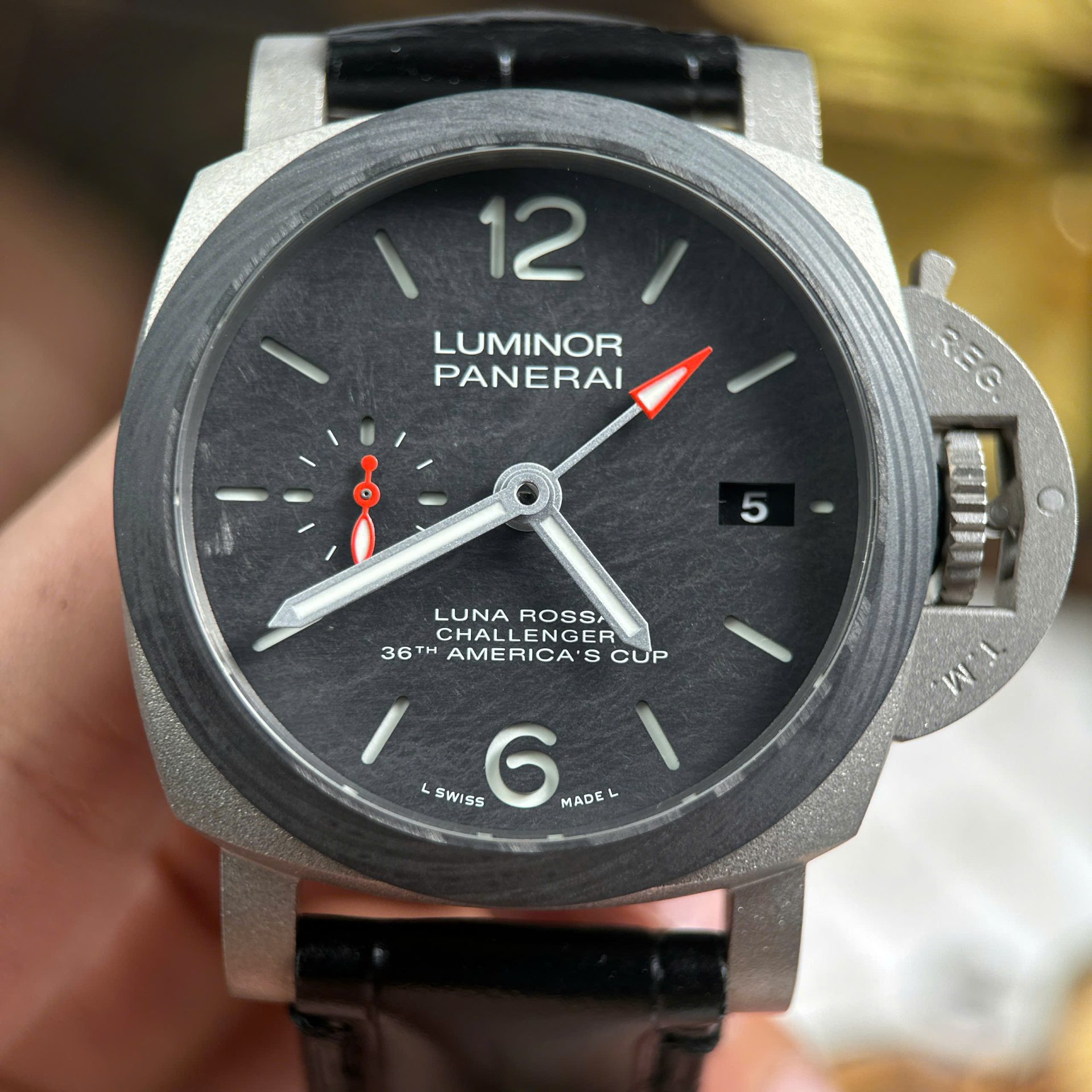 Panerai Luminor GMT PAM1096 Luxury Fake Wathes Automatic Movement Leather Strap VS Factory 42mm - Top club