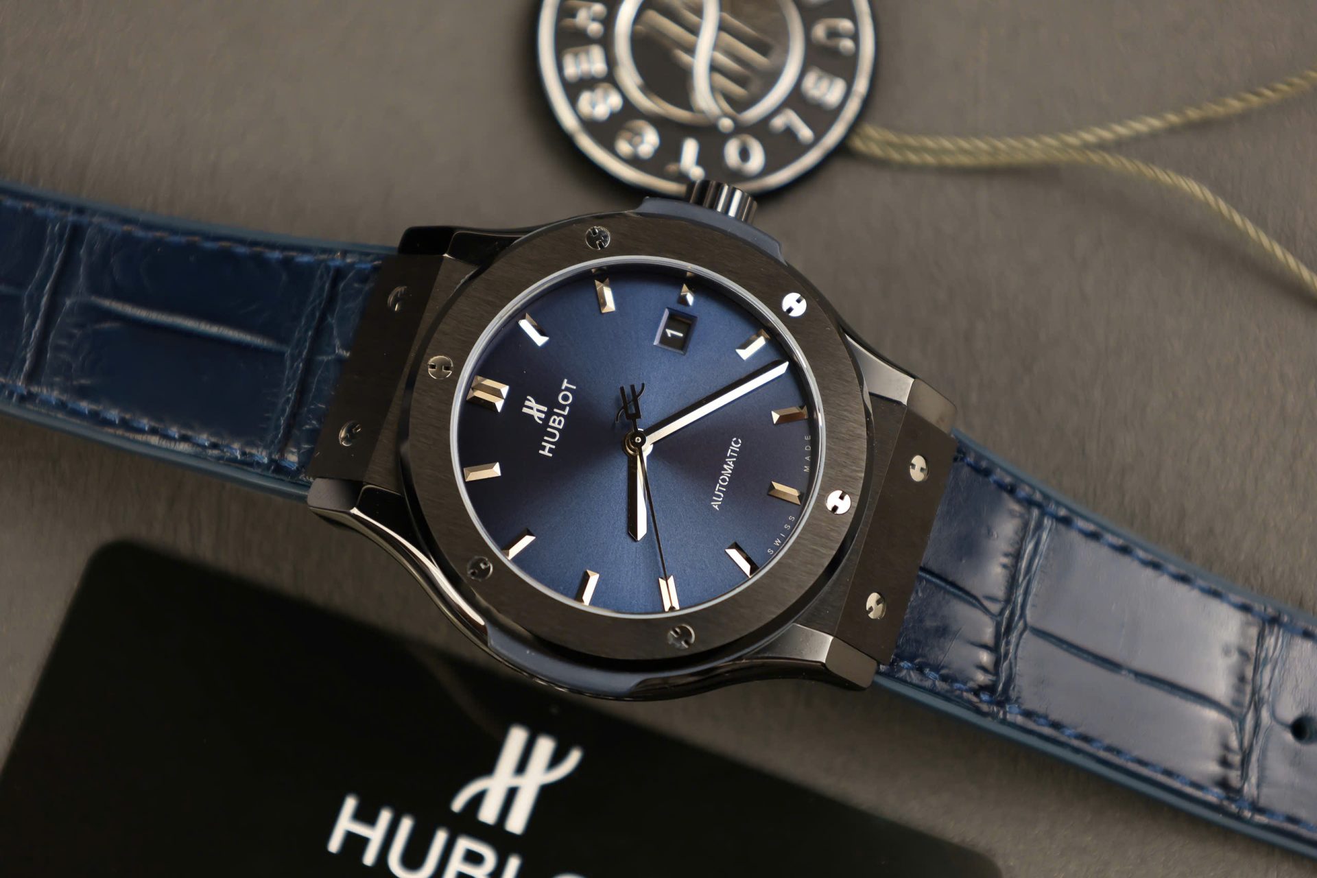 Hublot Classic Fusion Ceramic Best Replica 11 Watch Blue Rubber Strap 42mm - Top club