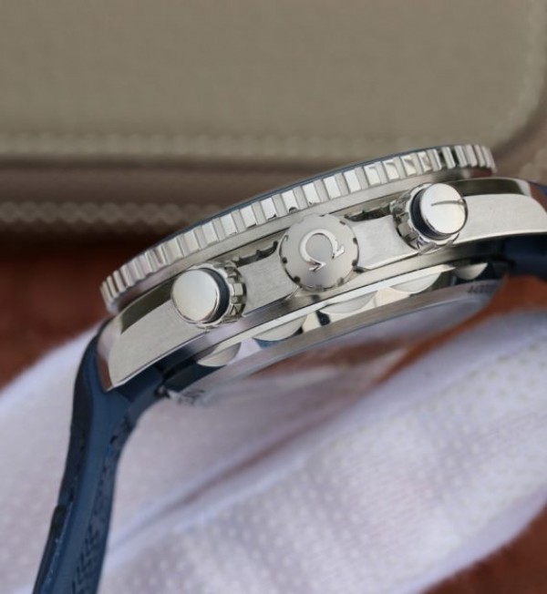 Replica Omega Planet Ocean Master Chronometer OMF Blue LiquidMetal Blue Leather A9900 - Top club