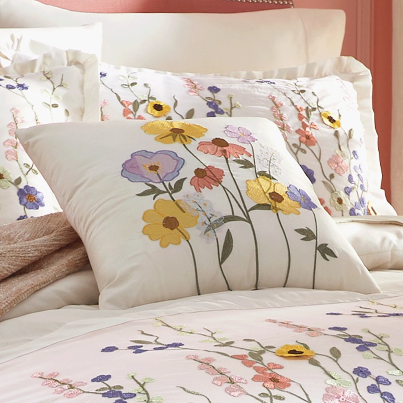 May Flowers Accent Pillow - MIDNIGHT VELVET CATALOG