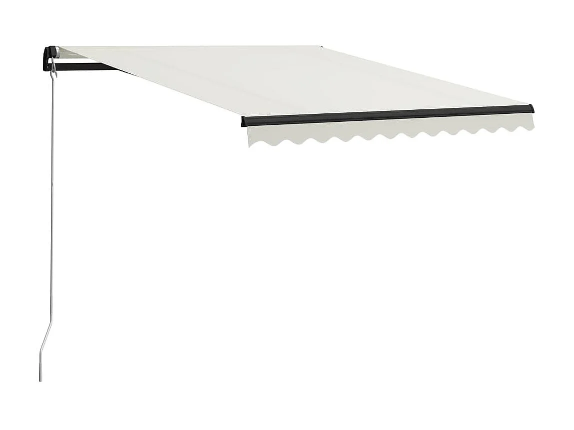 Auvent manuel rétractable avec LED 300x250 cm Crème WVGQ4045