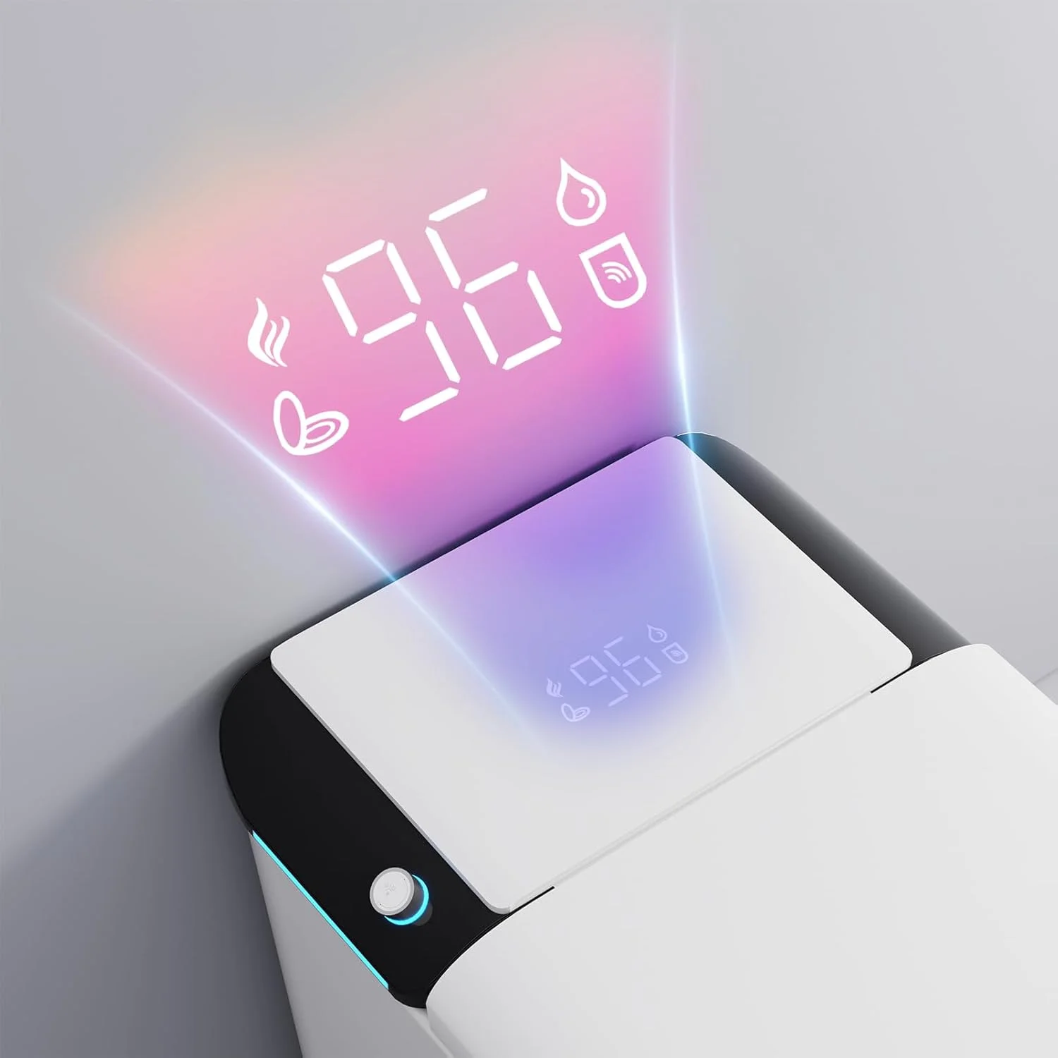 LALAHOO Smart Toilet with Bidet Built in, Auto Open & Close, Elongated Heated seat, Foot Sensor Flush, LED Display, Warm Water Wash, Dryer, Night Light, Black - Image 58
