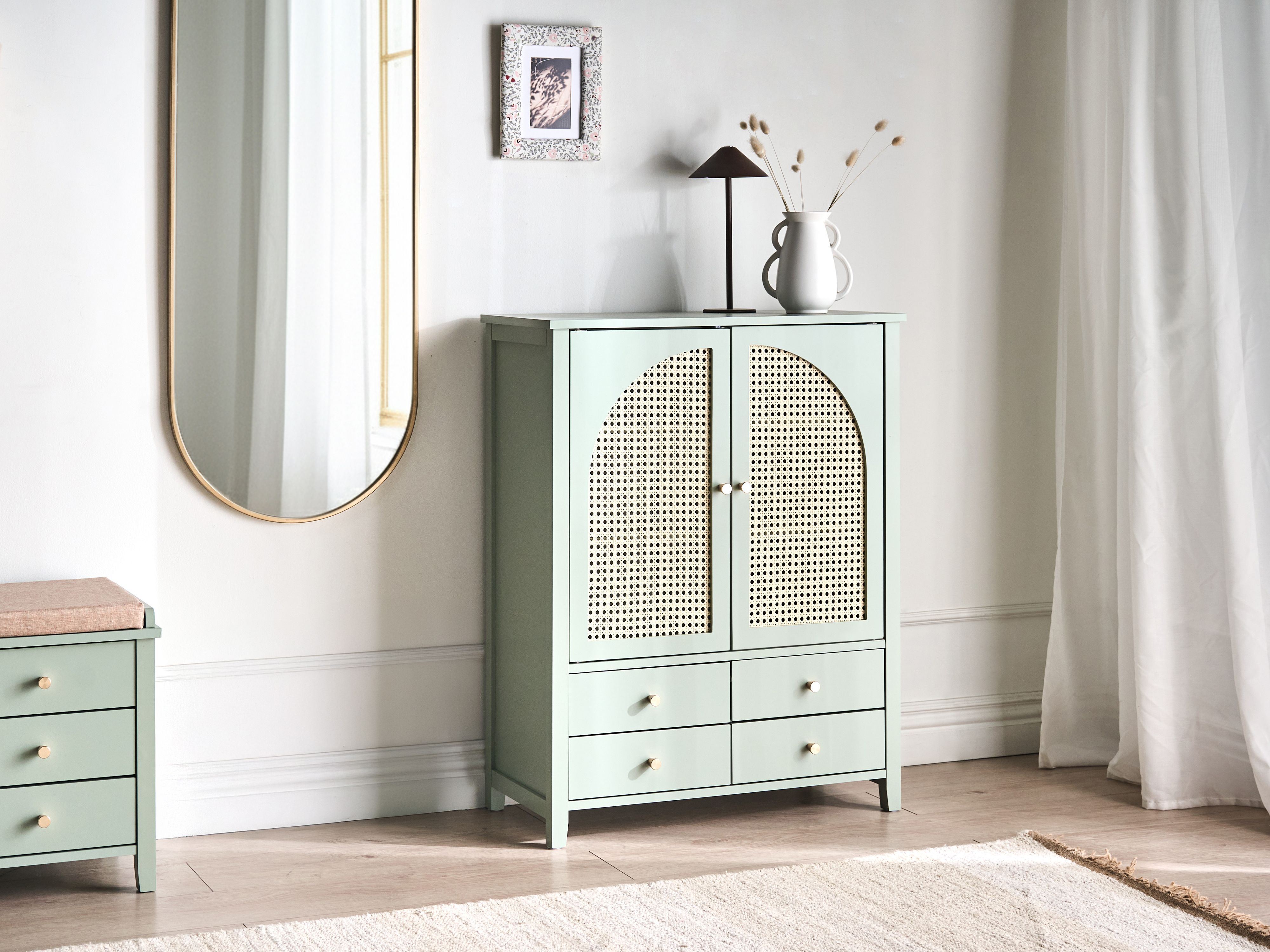 Shoe Storage Cabinet BENDIGO Mint Green