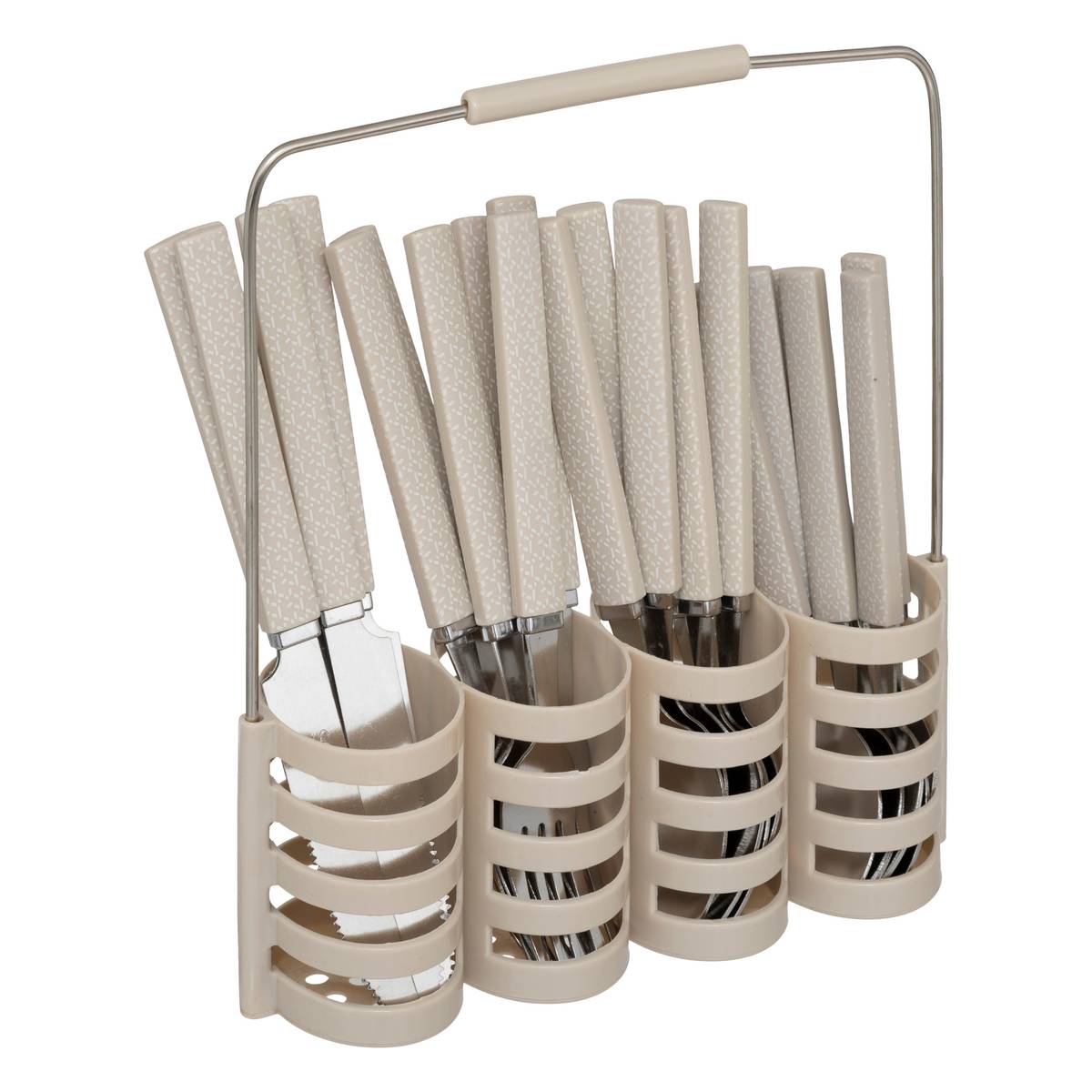 24-piece cutlery set "Geo" Beige