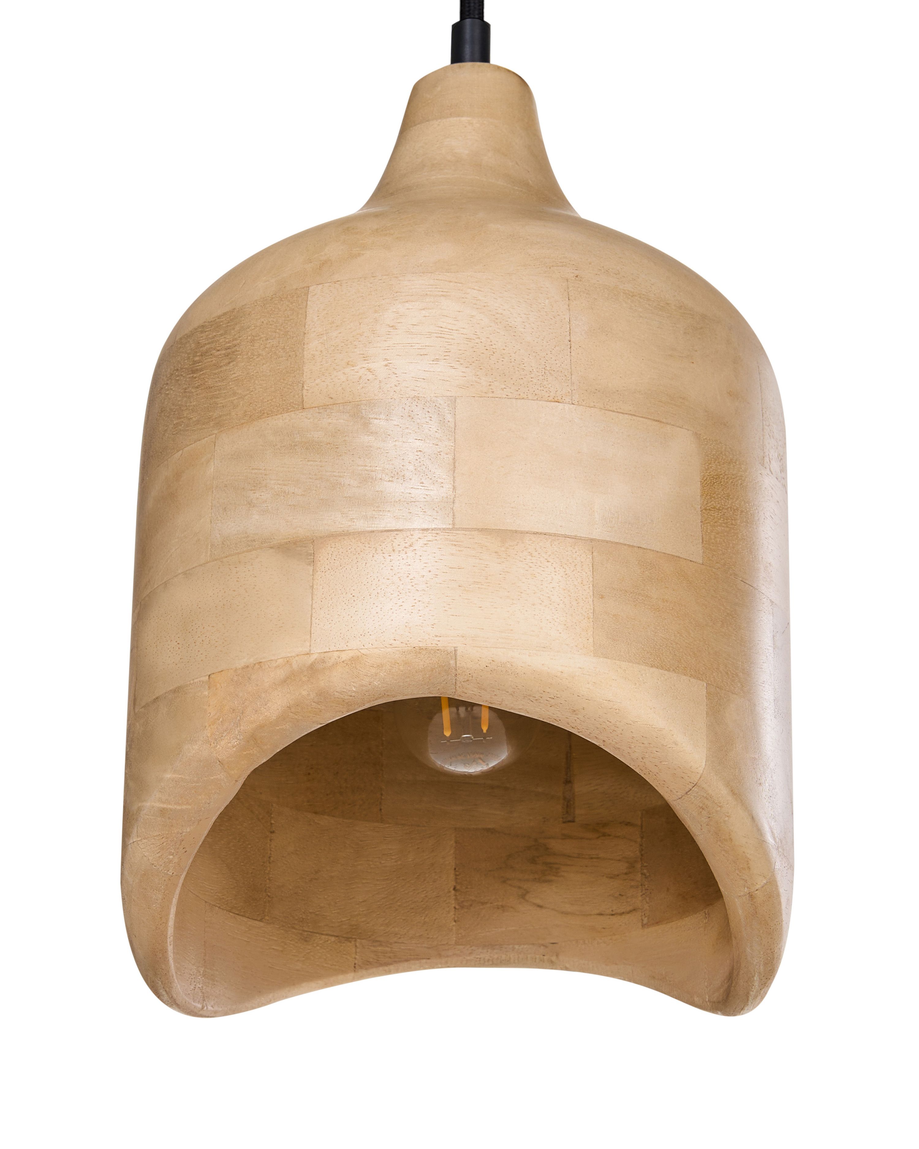 Pendant Lamp PANDU Mango Wood Light Brown