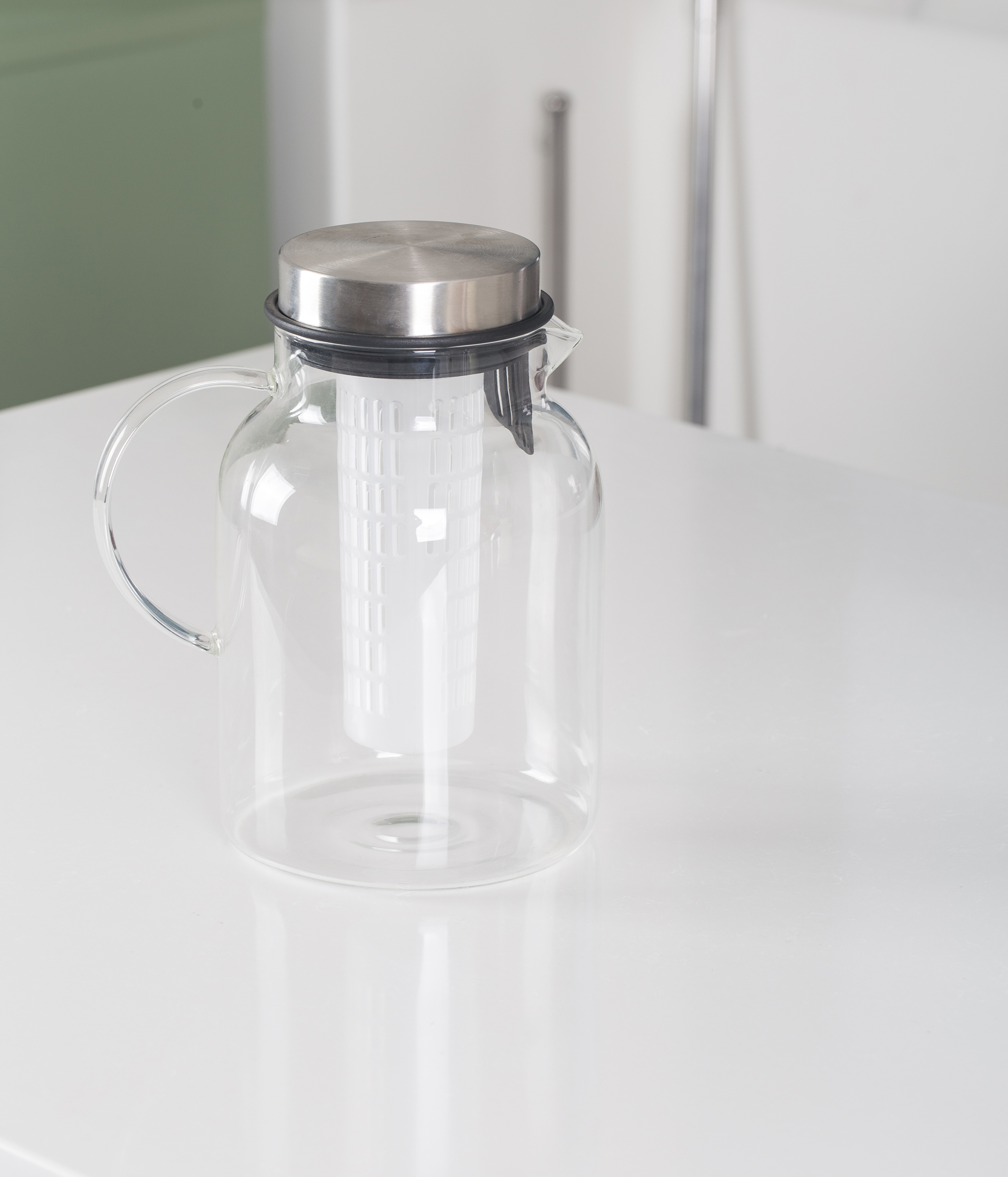 2000ml High Borosilicate Glass Water Pitcher Restaurant Applicable Tea & Fruit Infuser Tumbler Premium Glass Drinkware