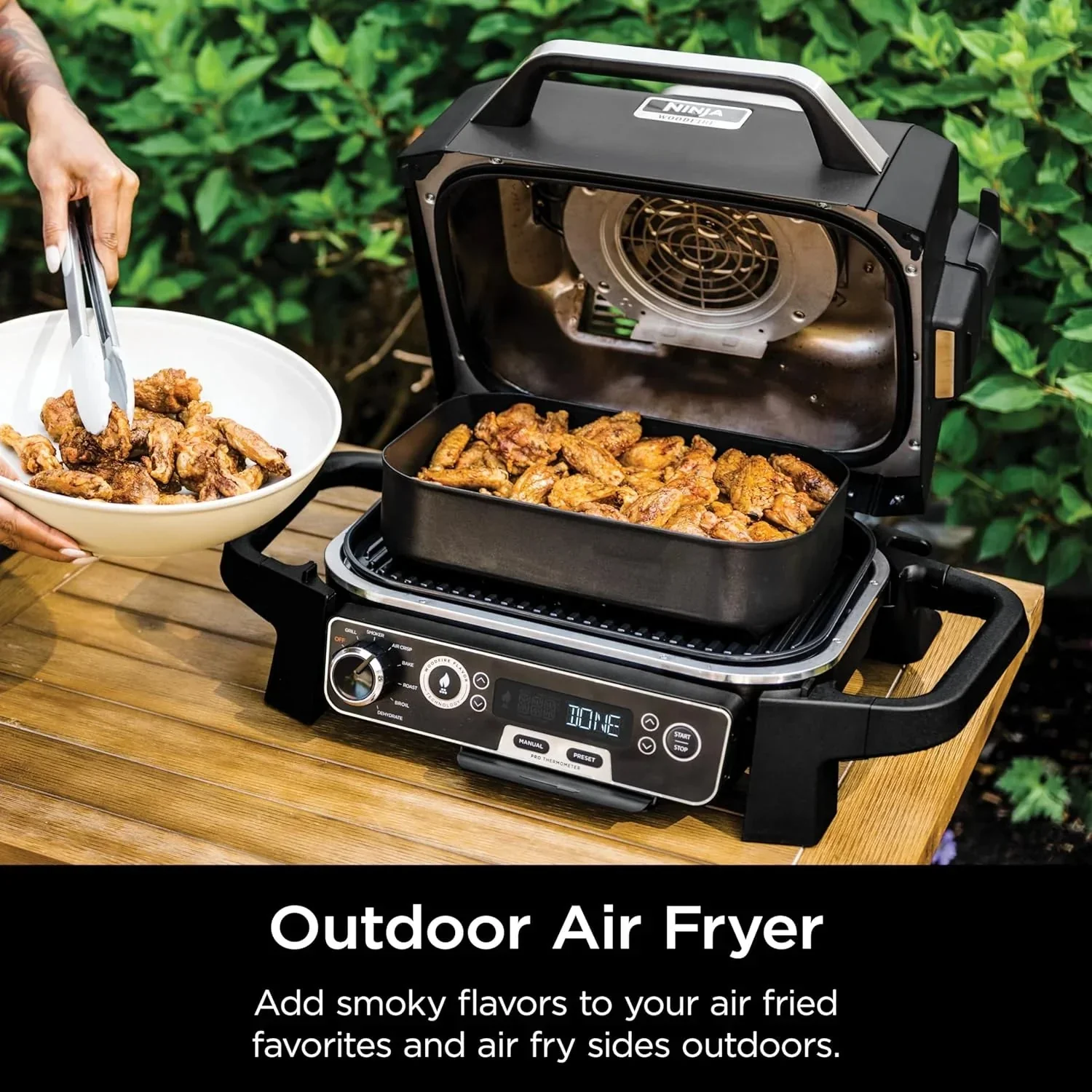 Ninja 7-in-1 Portable Electric Outdoor Grill And Smoker With Thermometer, Grey - OG751BRN - Image 27 Ninja 7-in-1 Portable Electric Outdoor Grill And Smoker With Thermometer, Grey - OG751BRN - Image 27