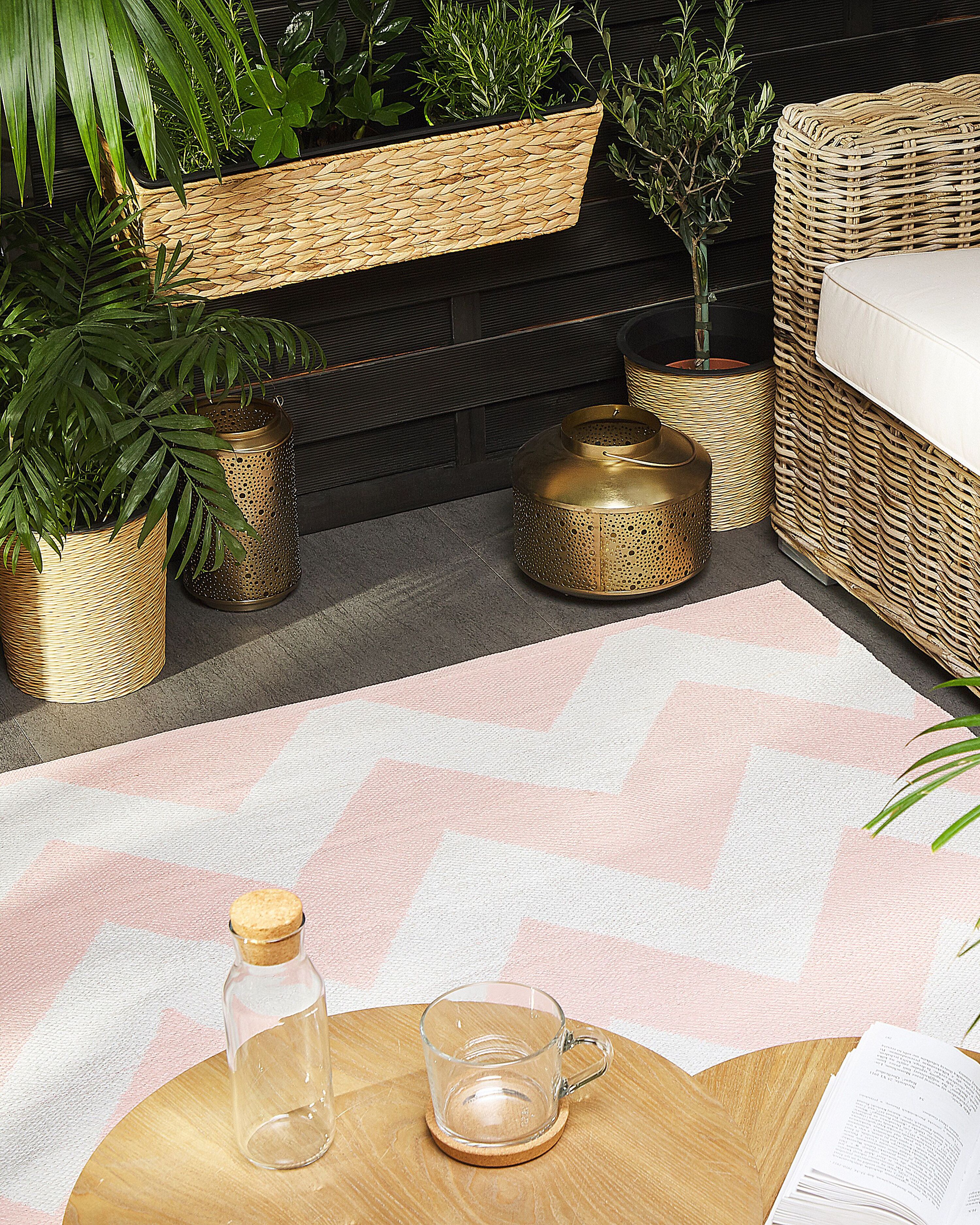 Outdoor Rug KONARLI Pink 140 x 200 cm