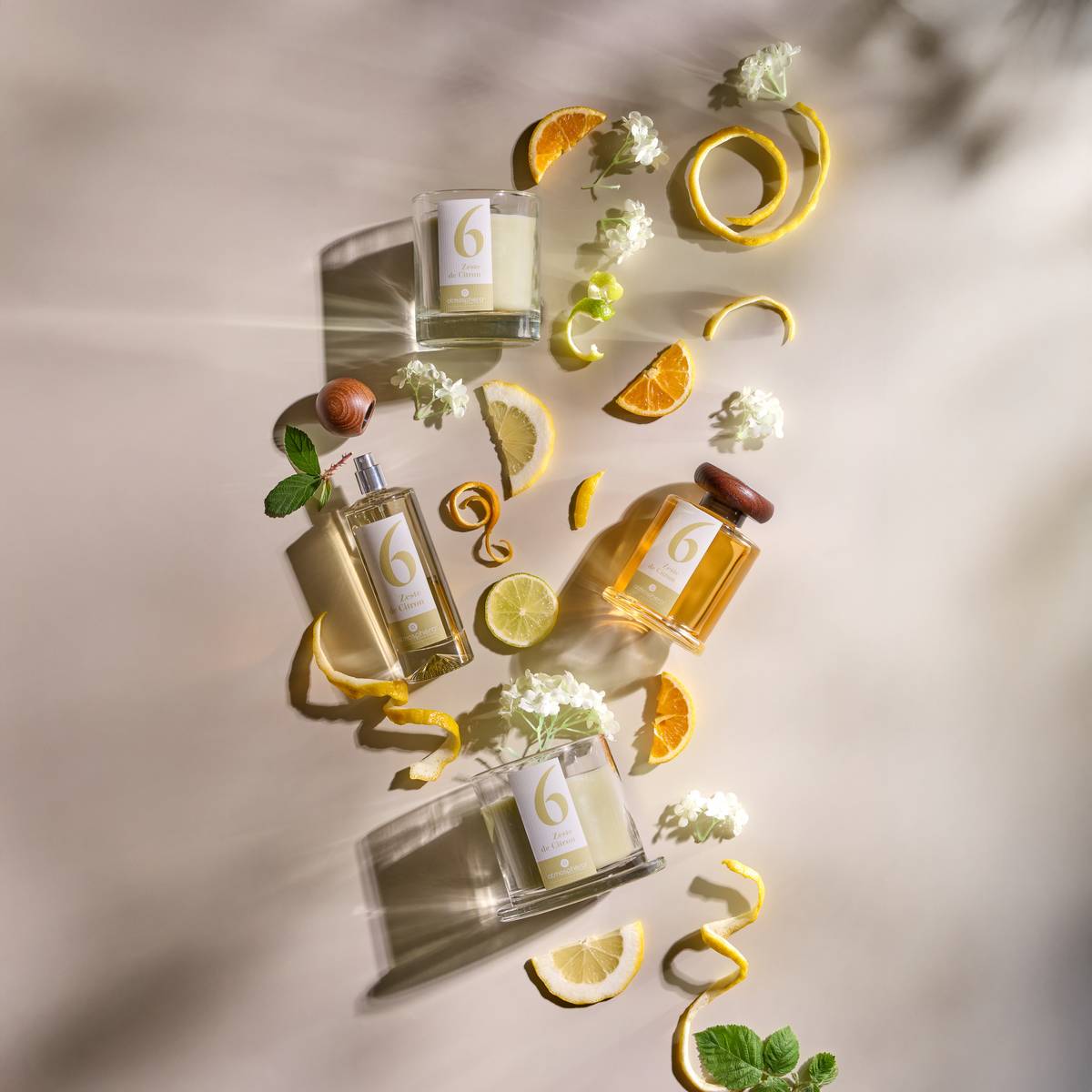 Scented Candle "Numia" Fruity Scent, Lemon, 180g