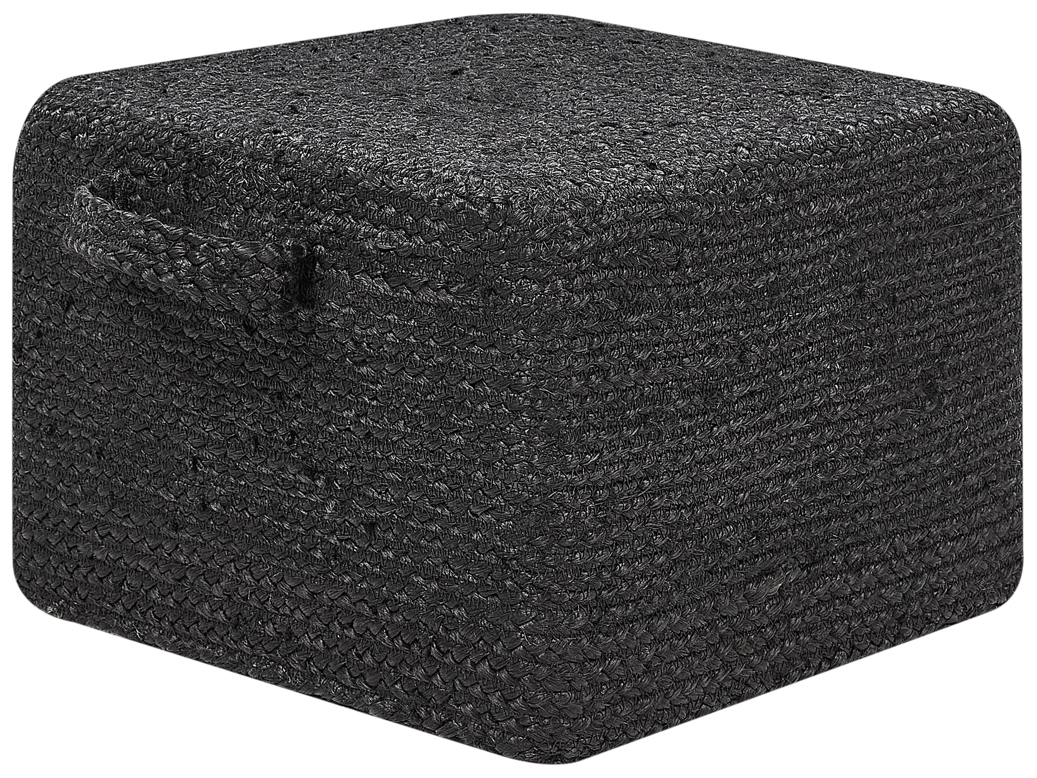 Pouffe DHADAR Jute Black