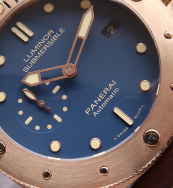 Replica Panerai XF Luminor 1950 PAM671 Bronzo Blue Dial - Elite Watch Atelier