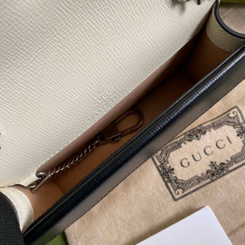 Replica Gucci Dionysus Super Mini Bag 476432 Orange White Leather1:1High-quality replica