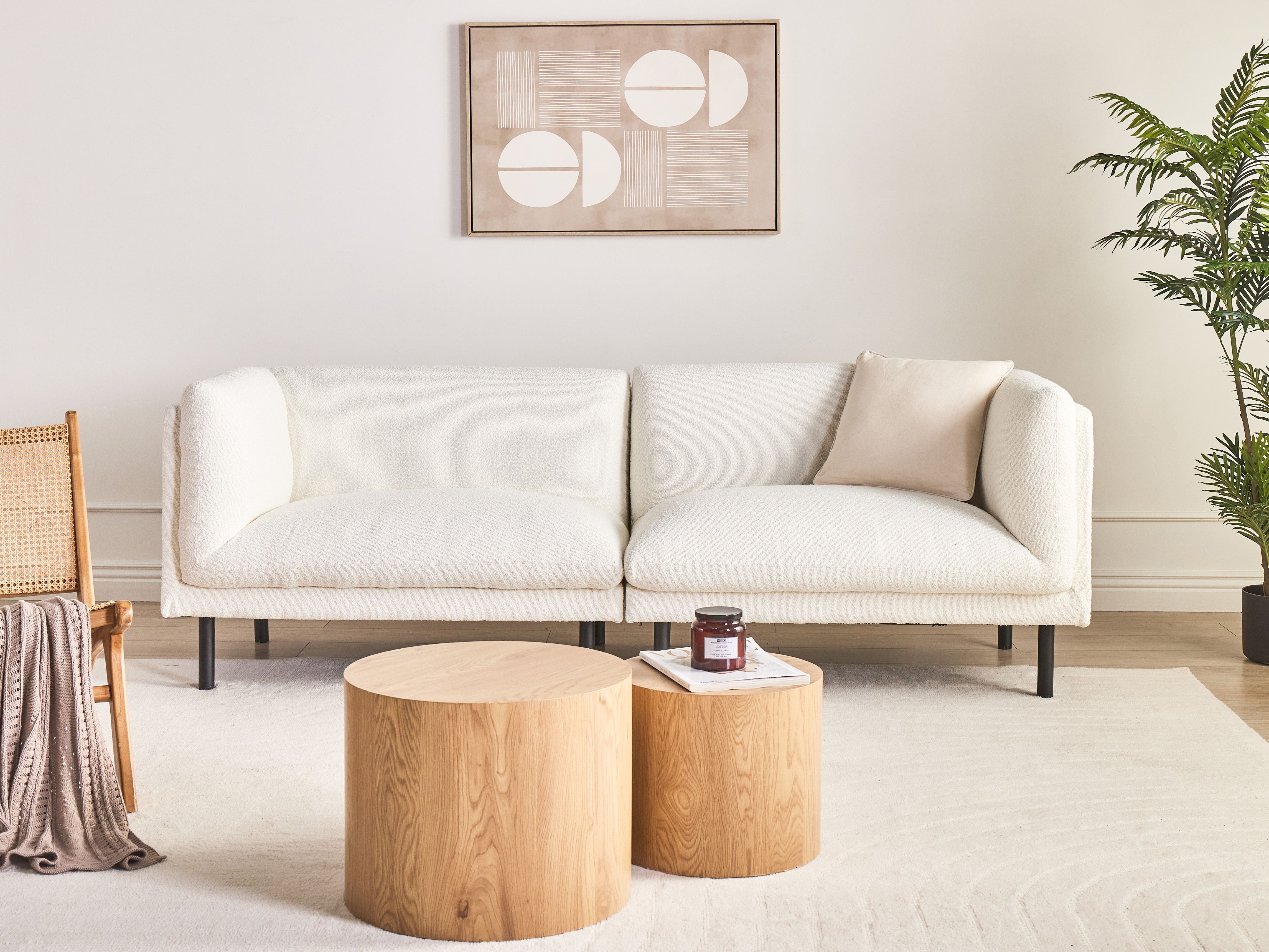 Sofa 3 Seater VORGOD Boucle Off-White