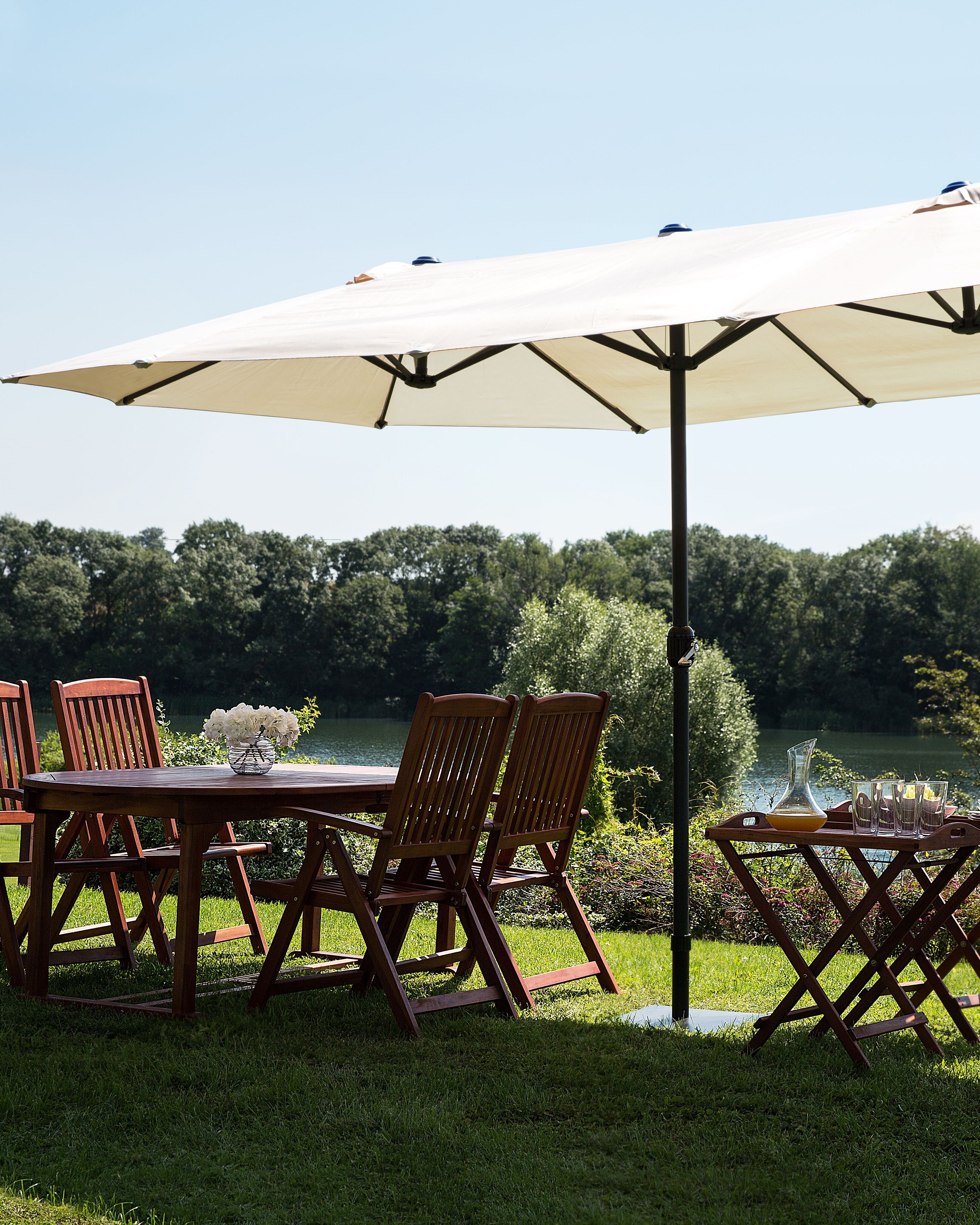 Patio Parasol 460 cm SIBILLA Beige