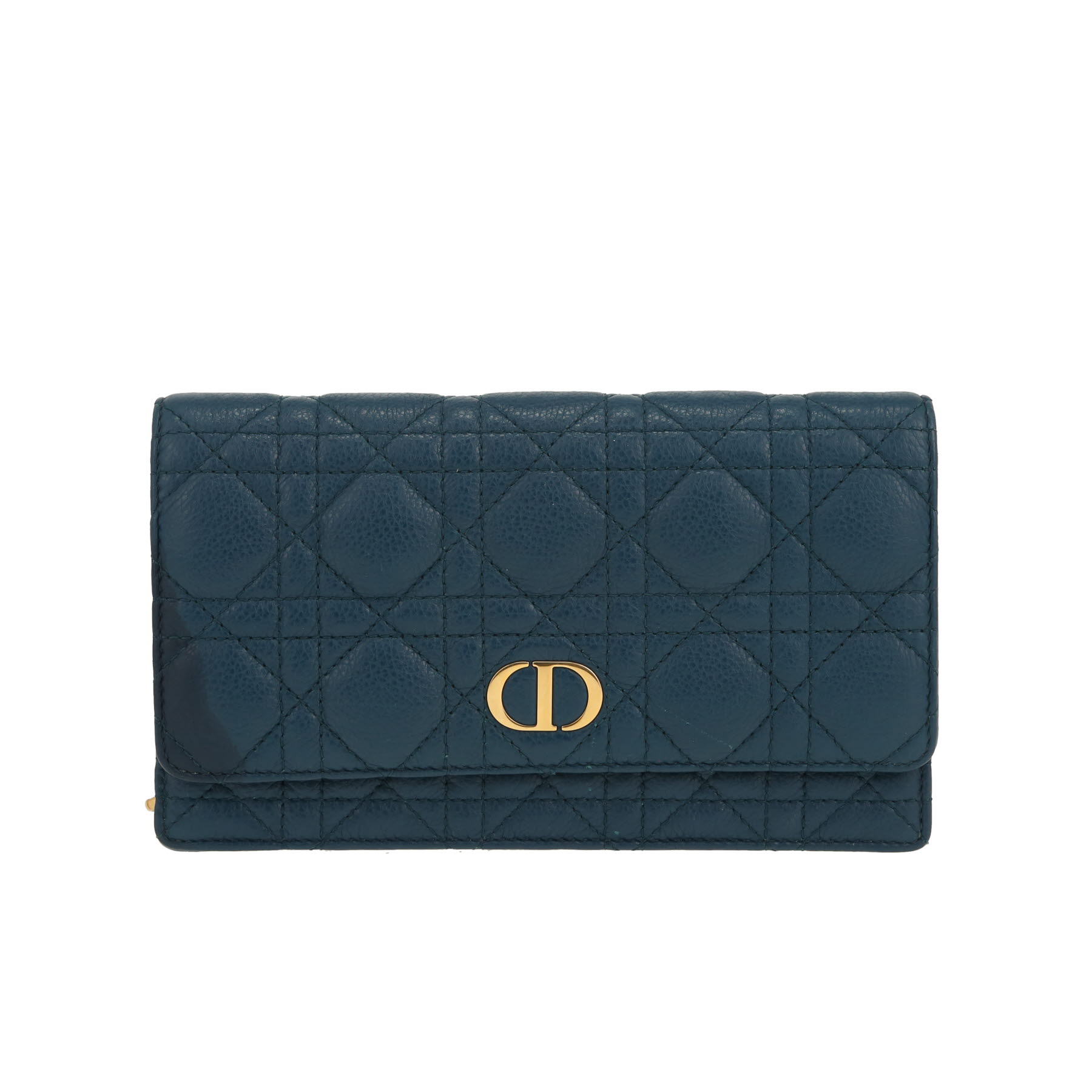 Dior Caro clutch-belt in blue grained leather1:1High-quality replica