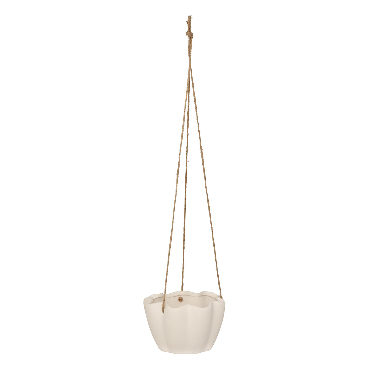 Hanging planter "Wild" Ceramic, White, H.17 cm