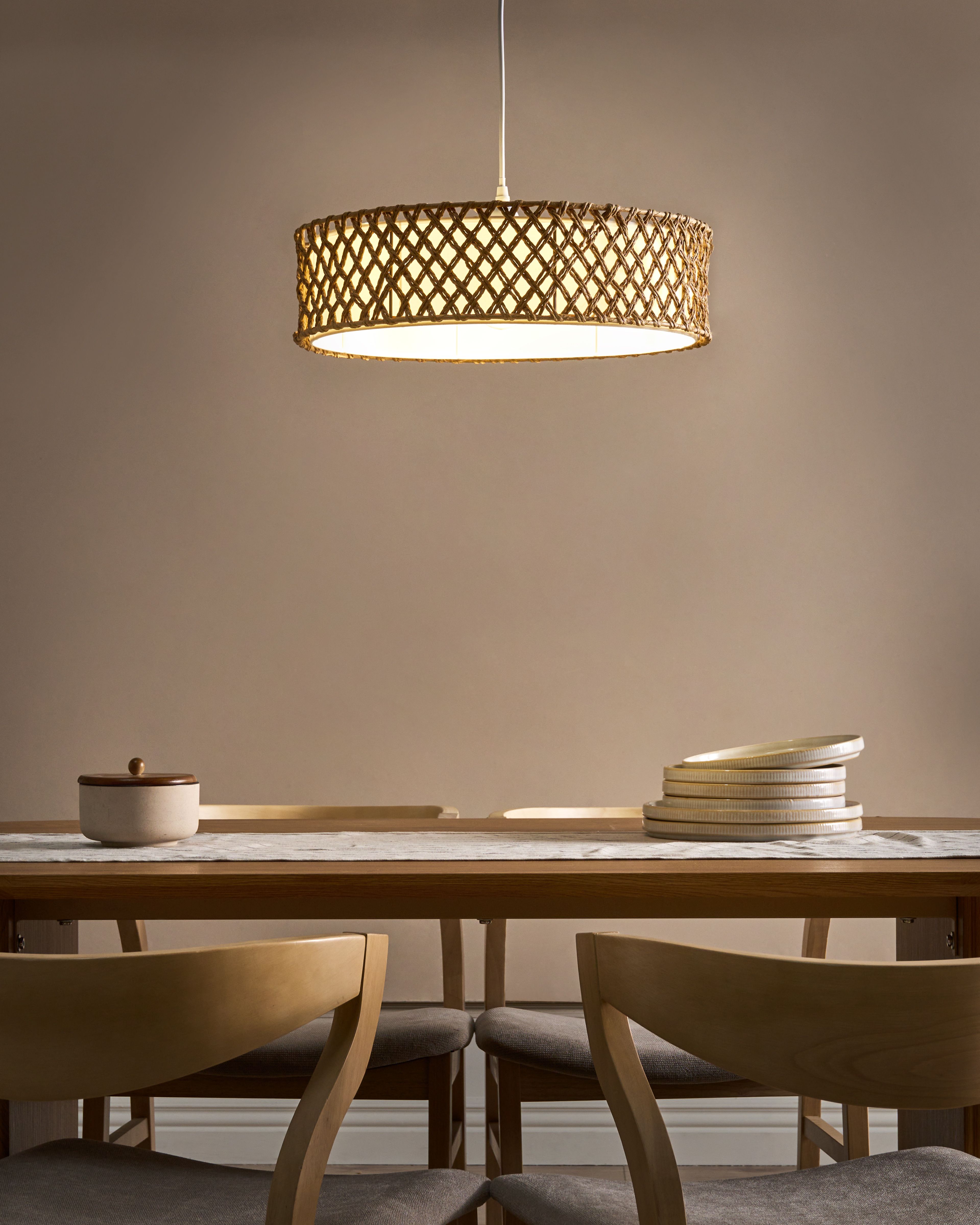 Pendant Lamp BLONDIN Paper Rope Natural