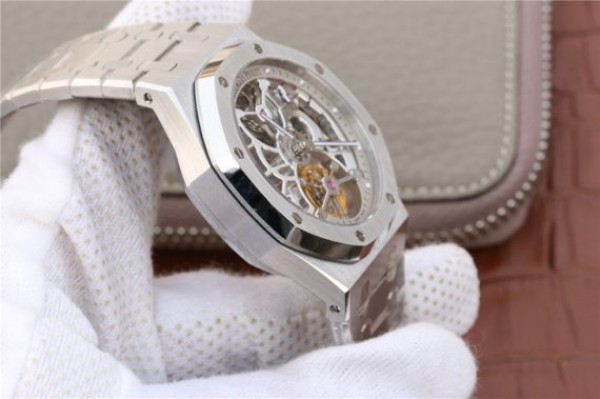 Replica Audemars Piguet Royal Oak Tourbillon Extra-Thin Openworked SS Skeleton Dial SS Bracelet - Top club