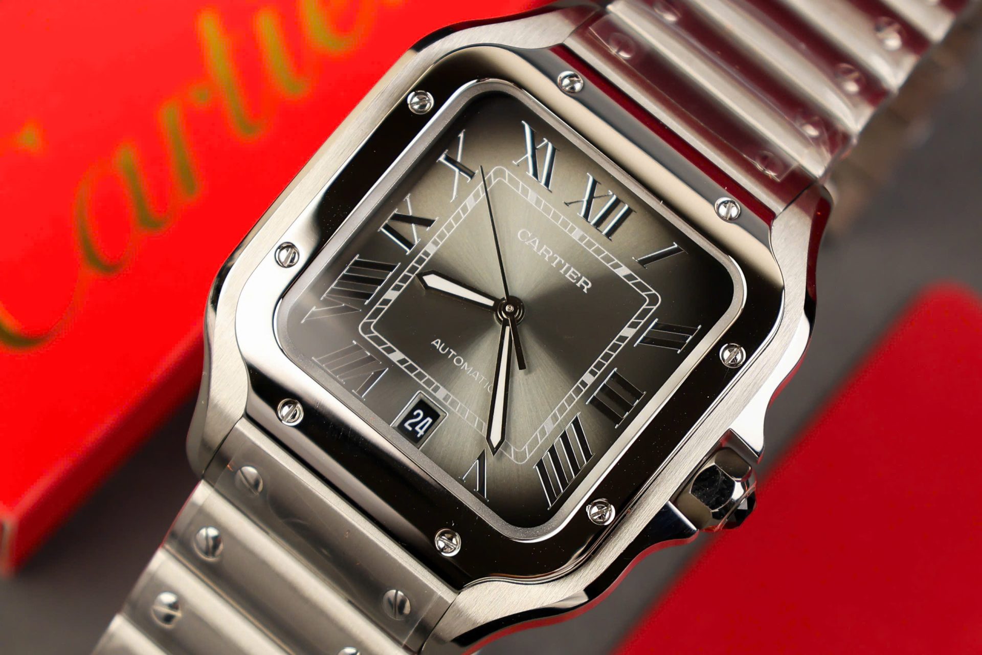 Cartier Santos Replica 11 Watch Gray Dial AF Factory 39.8mm - Top club