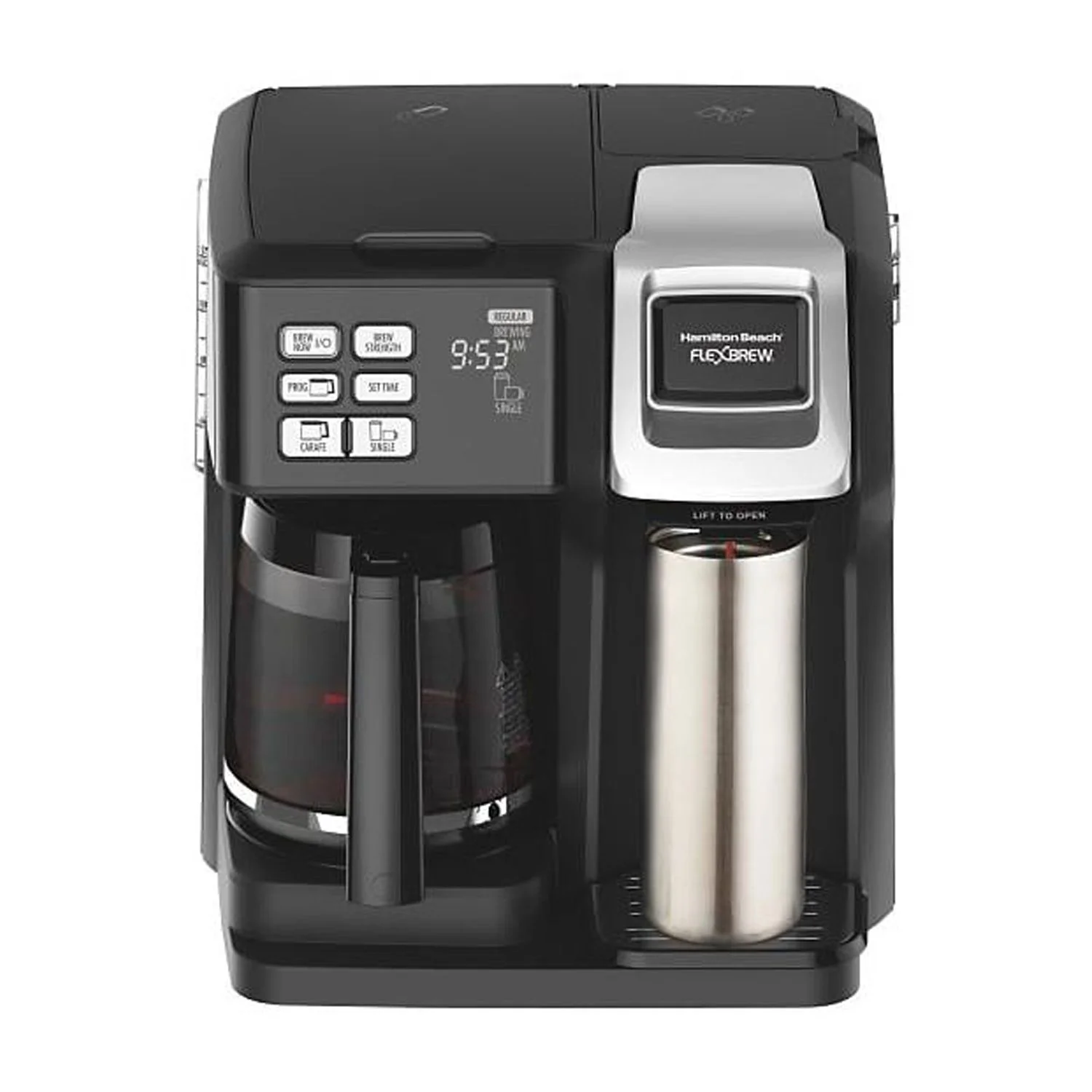 Hamilton Beach FlexBrew Trio 2-Way Coffee Maker, Compatible with K-Cup Pods or Grounds, Combo, Single Serve & Full 12c Pot, Black - Image 10