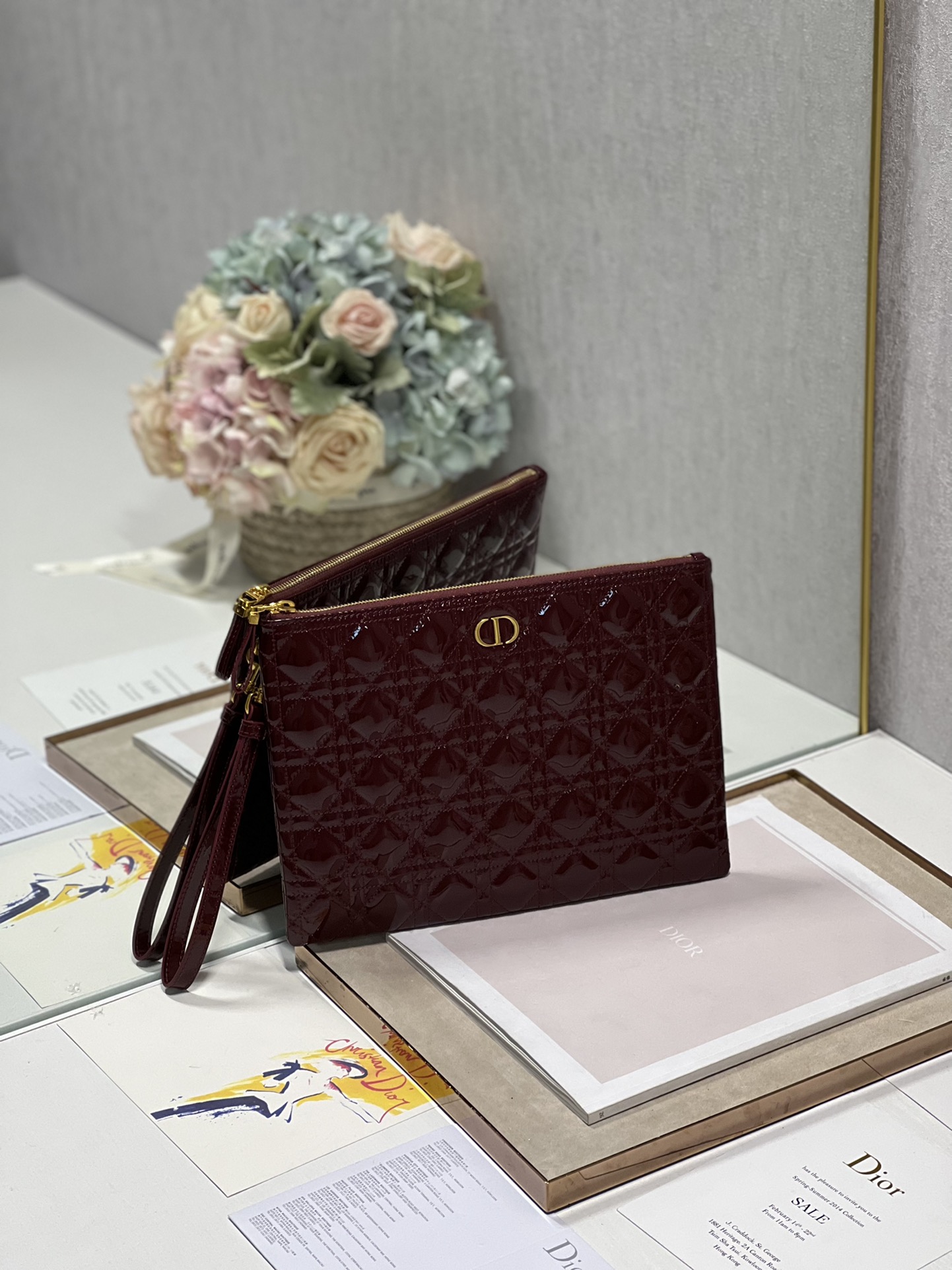 Large Caro Daily Pouch Black/Grey/Brown For Women 12in/30cm S5086UWHC_M9001:1High-quality replica