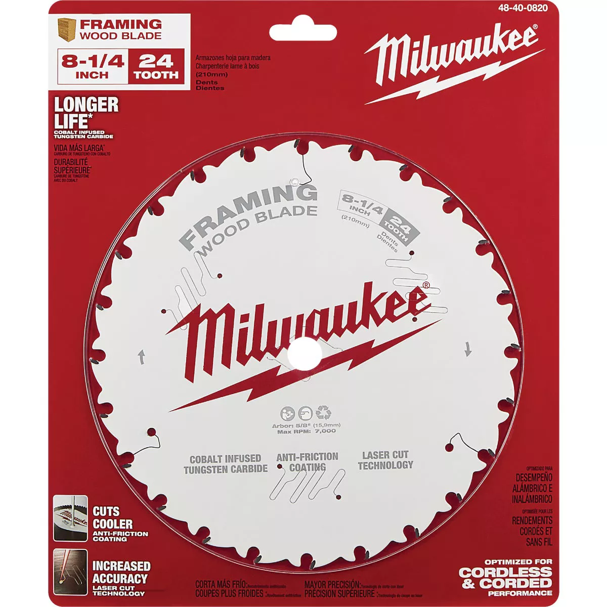 Milwaukee 8-1/4 In. 24-Tooth Framing Circular Saw Blade