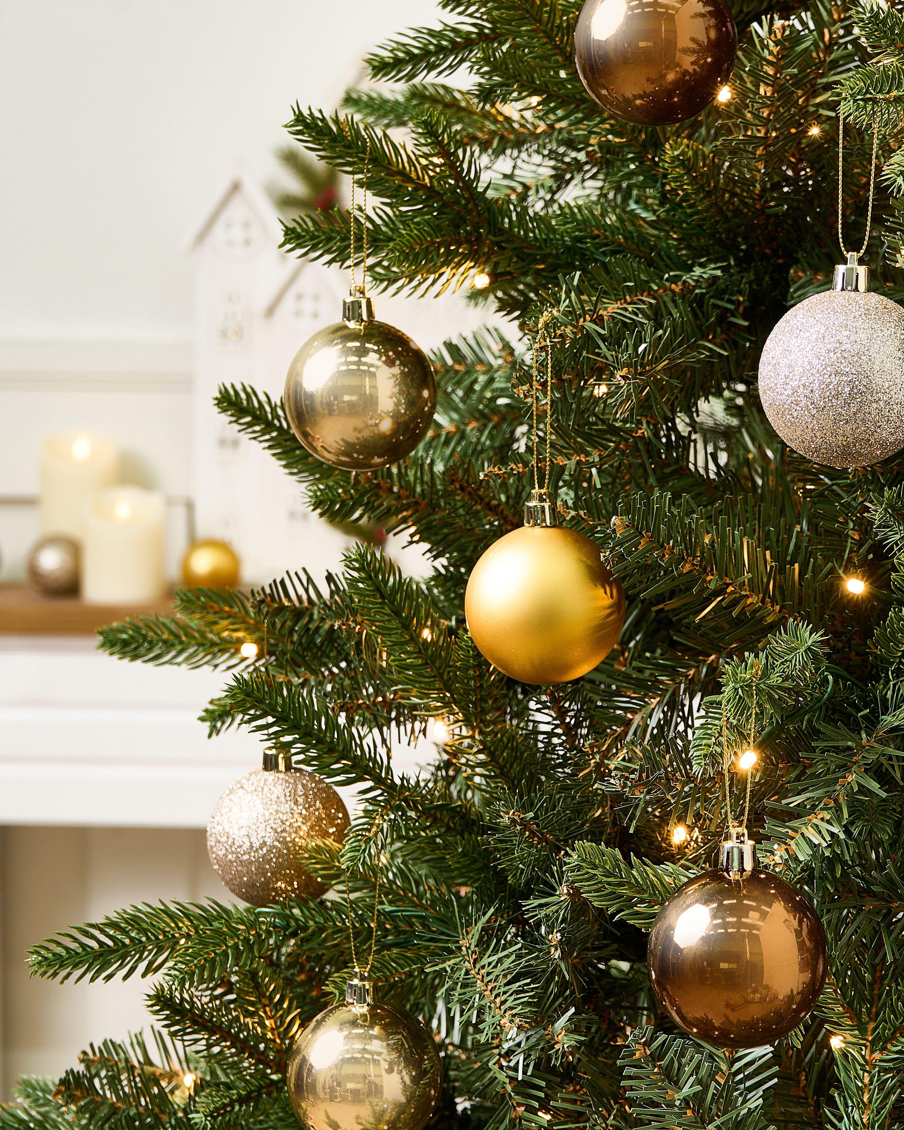 Set of 48 Baubles KOLIMA Gold
