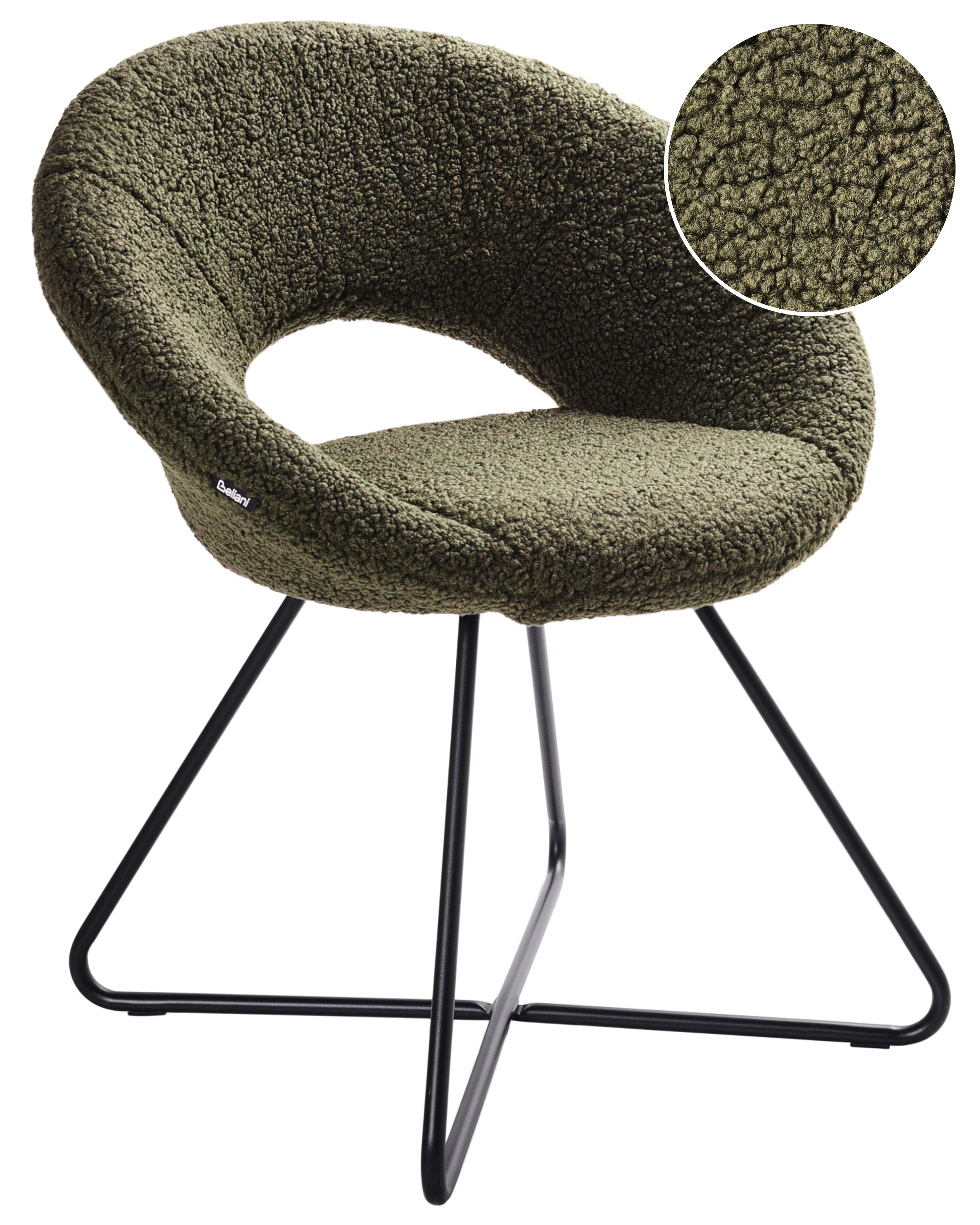 Dining Chair RACHEL Boucle Green