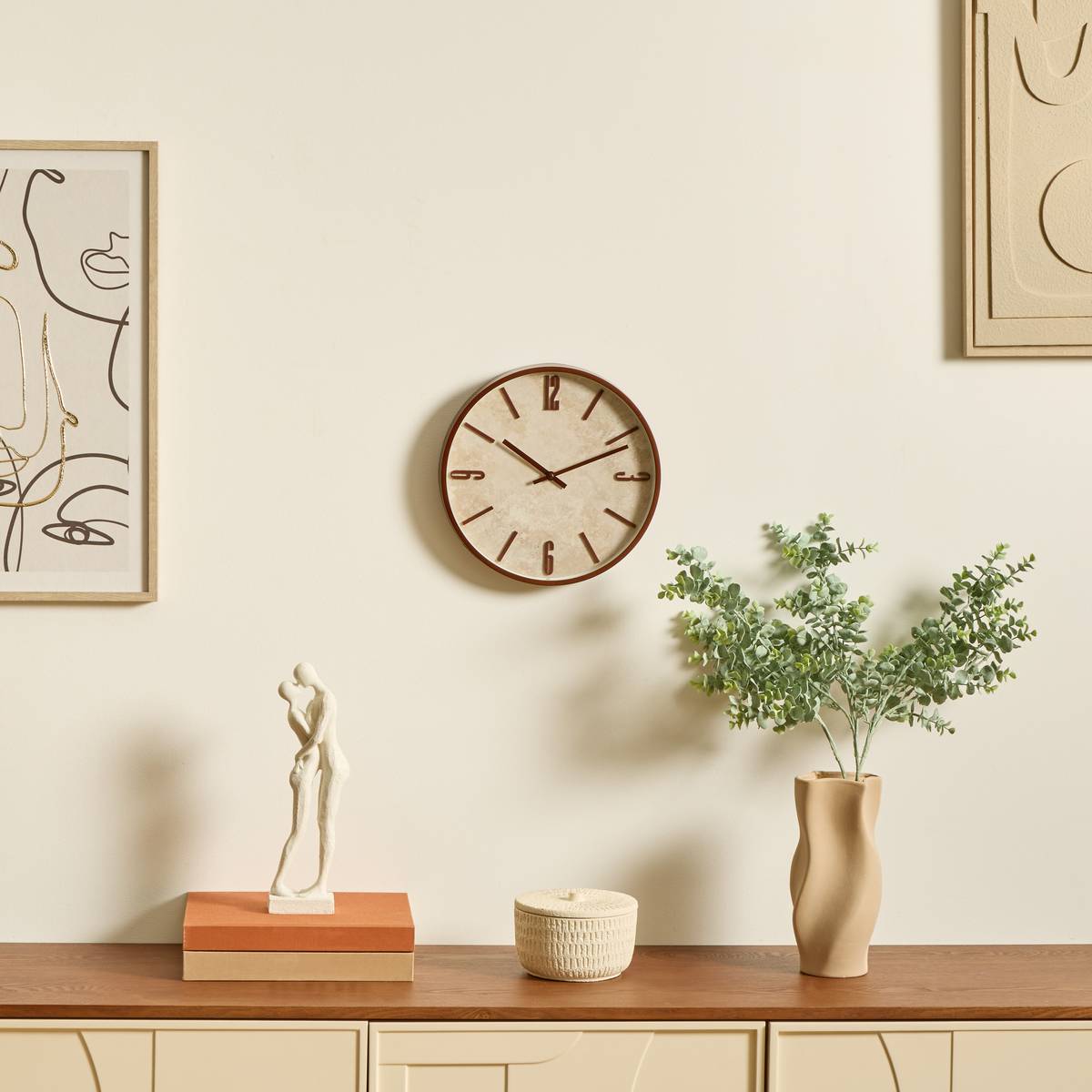 Vase "Grigor" Beige, H.25 cm