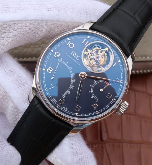 Replica IWC AZ Portuguese Tourbillon IW5046 Blue Dial - Elite Watch Atelier