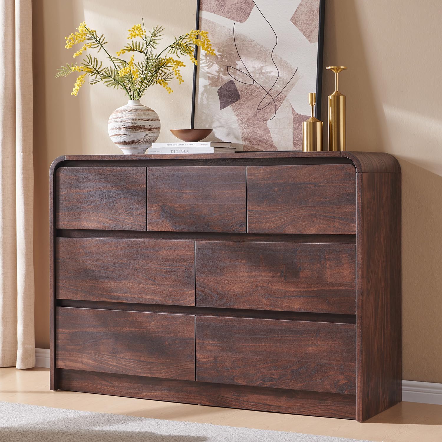 Modern 7 Drawers Dresser for Bedroom, 47