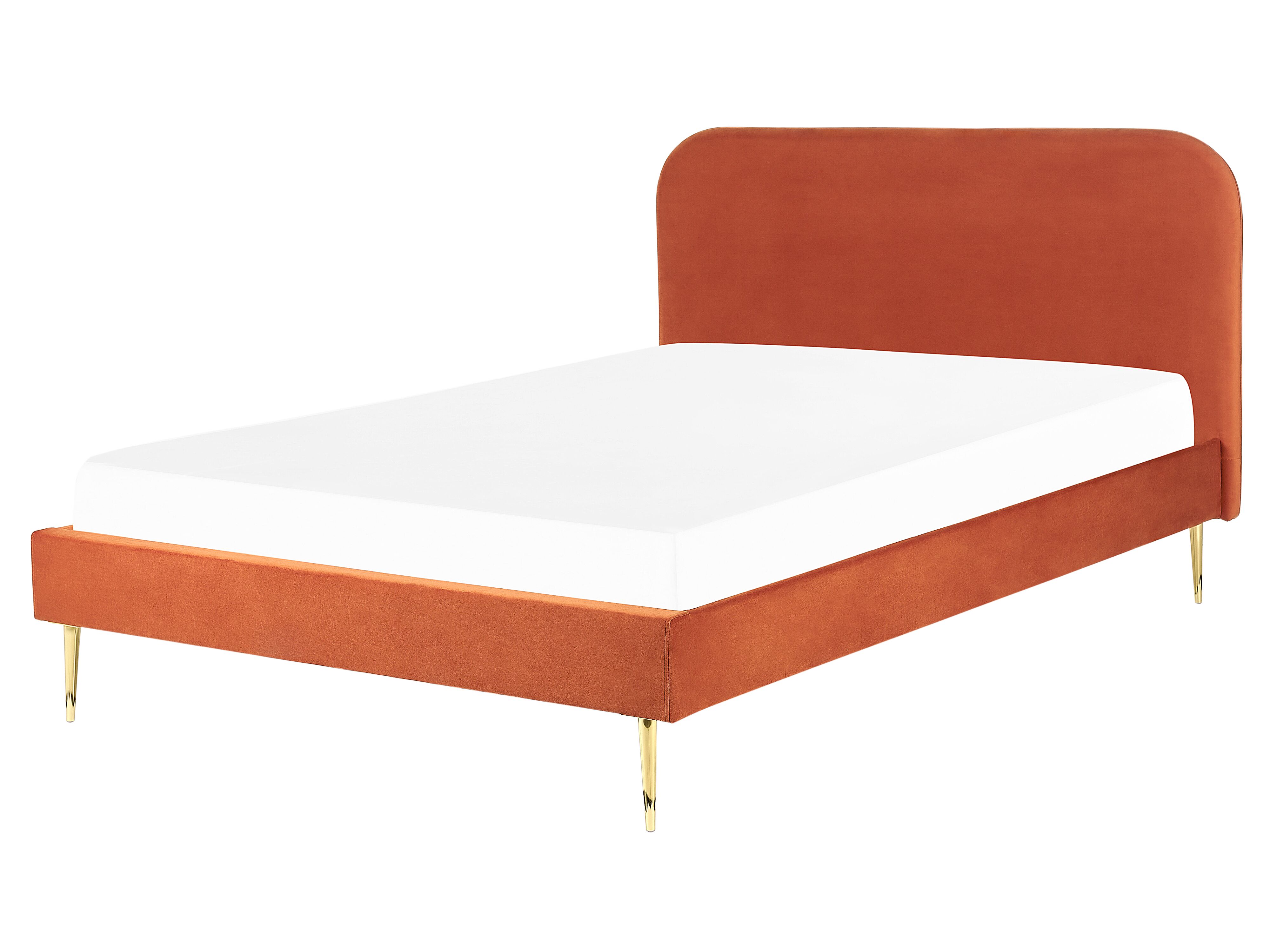 Bed Velvet FLAYAT 160 x 200 cm (EU King Size) Orange