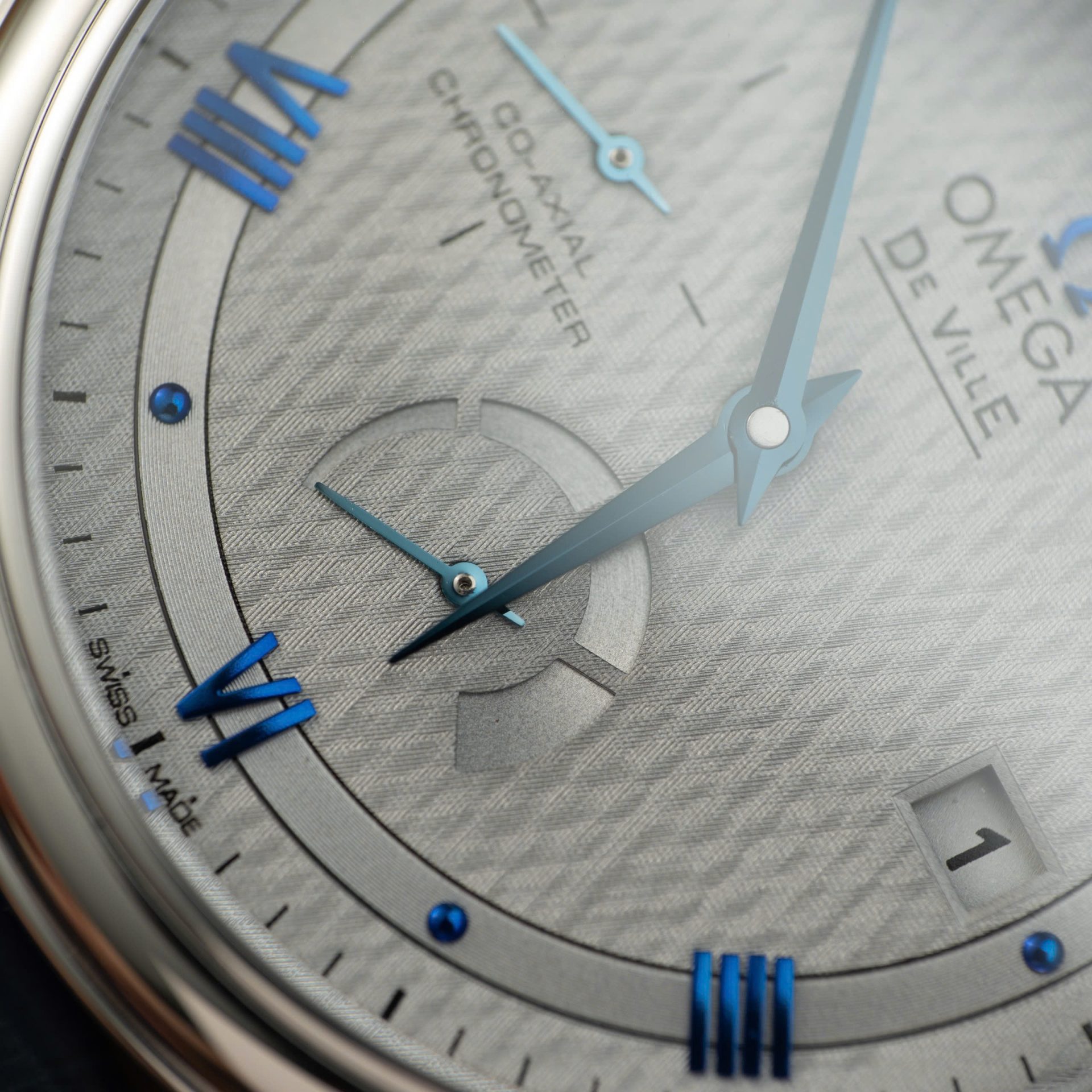 Omega De Ville Prestige Power Reserve Replica 11 Watch Blue Leather Strap 39.5mm - Top club