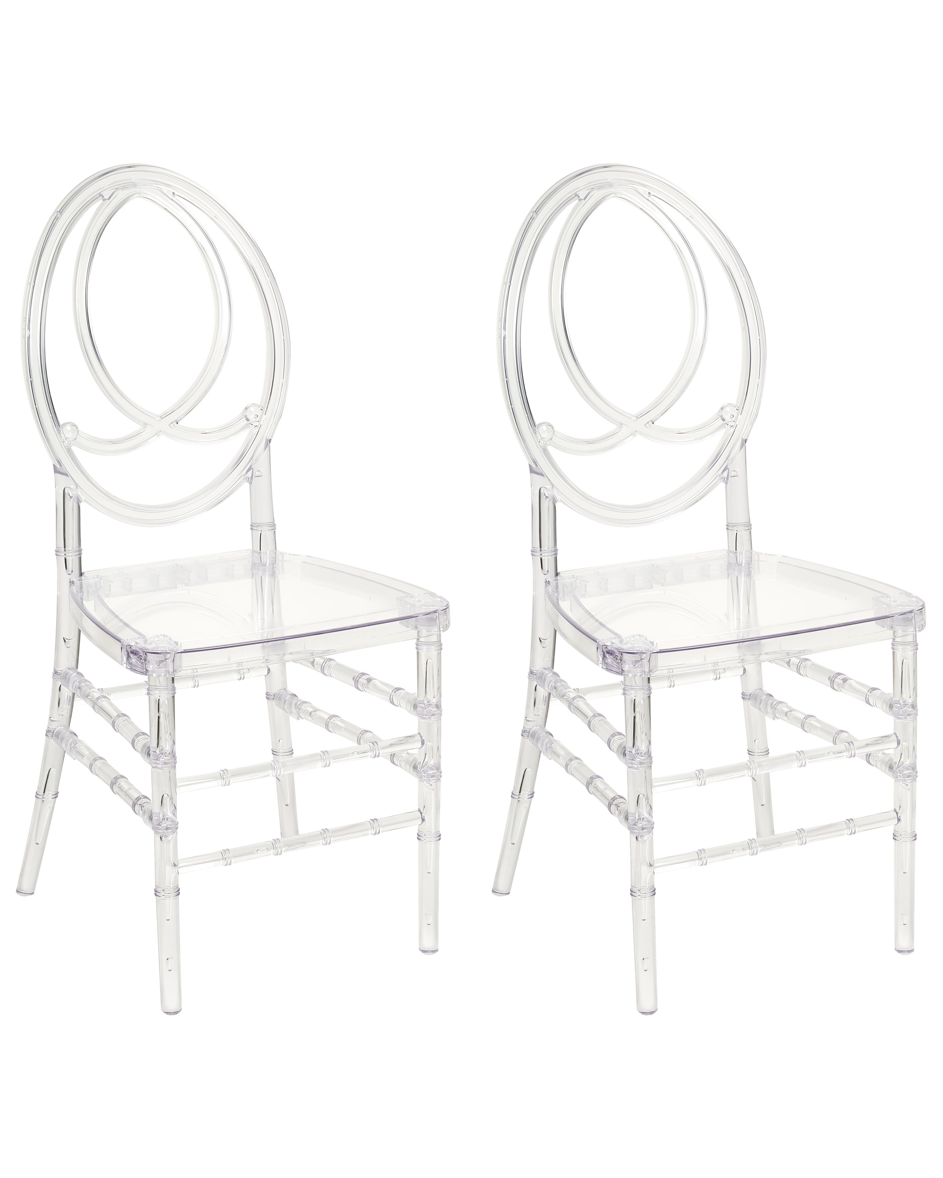 Set of 2 Dining Chairs MIDWAY Transparent