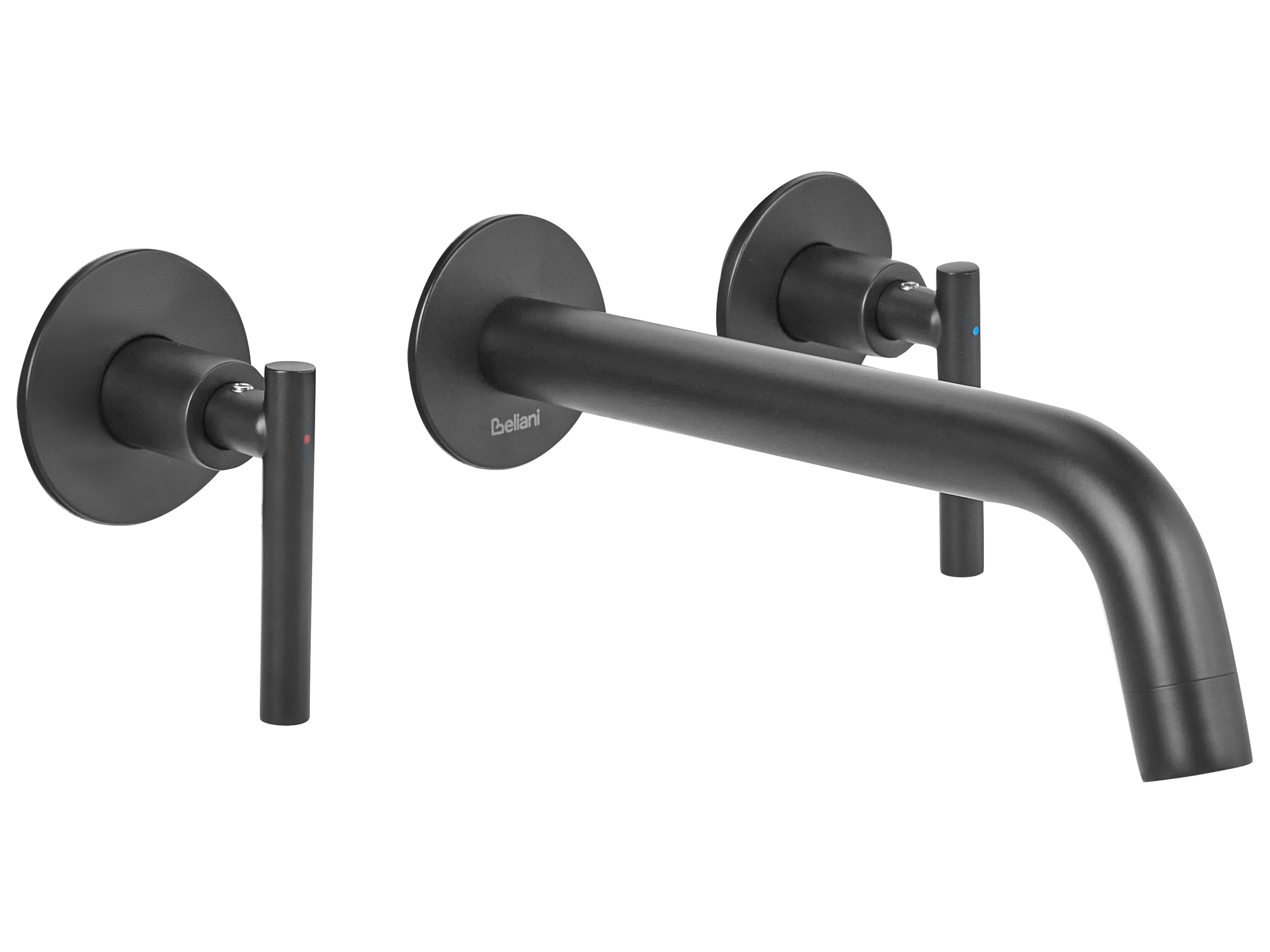 Wall Mounted Basin Mixer Tap ISHINCA Brass Black