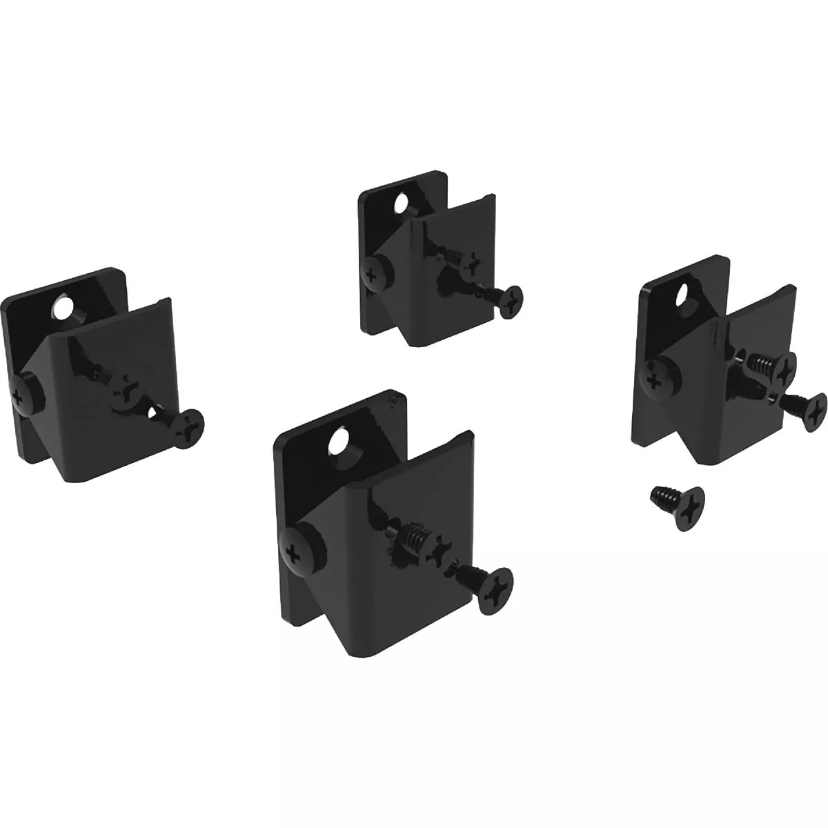 Fortress Building Products Fe26 Black Sand Galvanized Steel Angle Adapter Bracket (4-Piece)