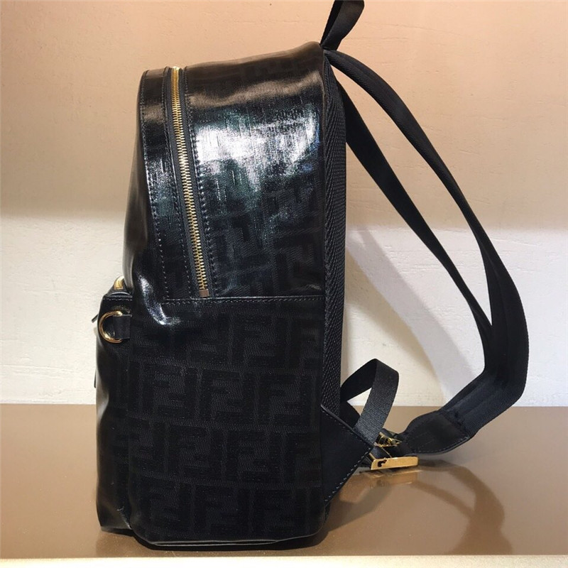 Fendi Black FF Big Backpack - Replicaclubs