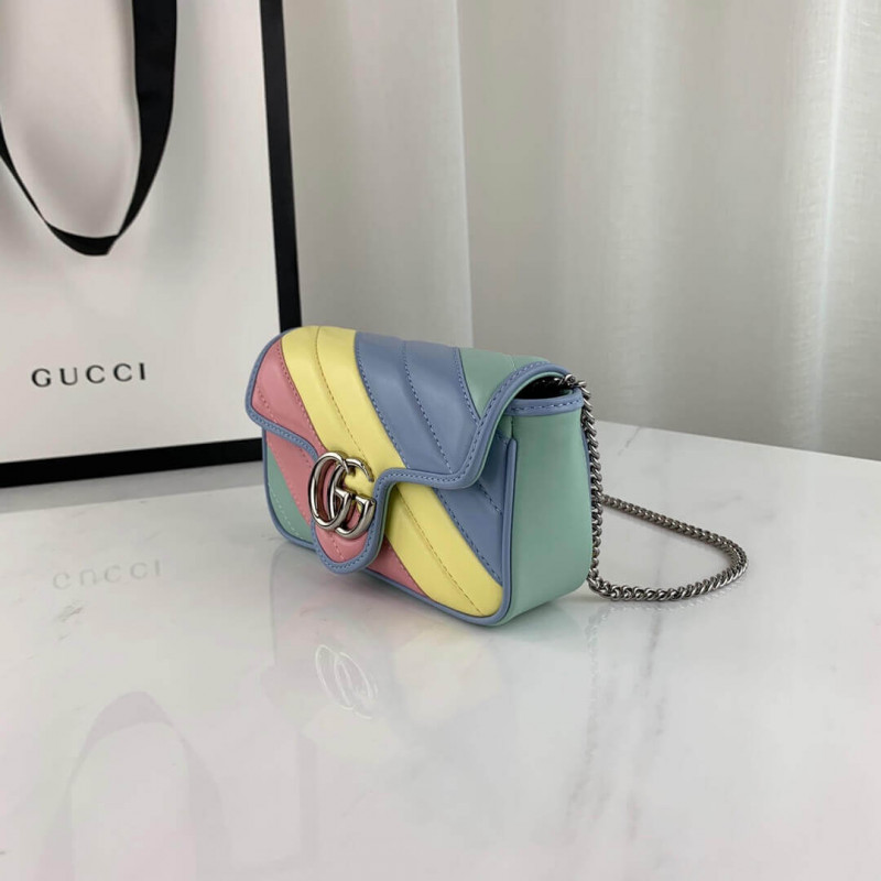 Replica Gucci Gg Marmont Super Mini Bag In Pastel And Rainbow 4764331:1High-quality replica