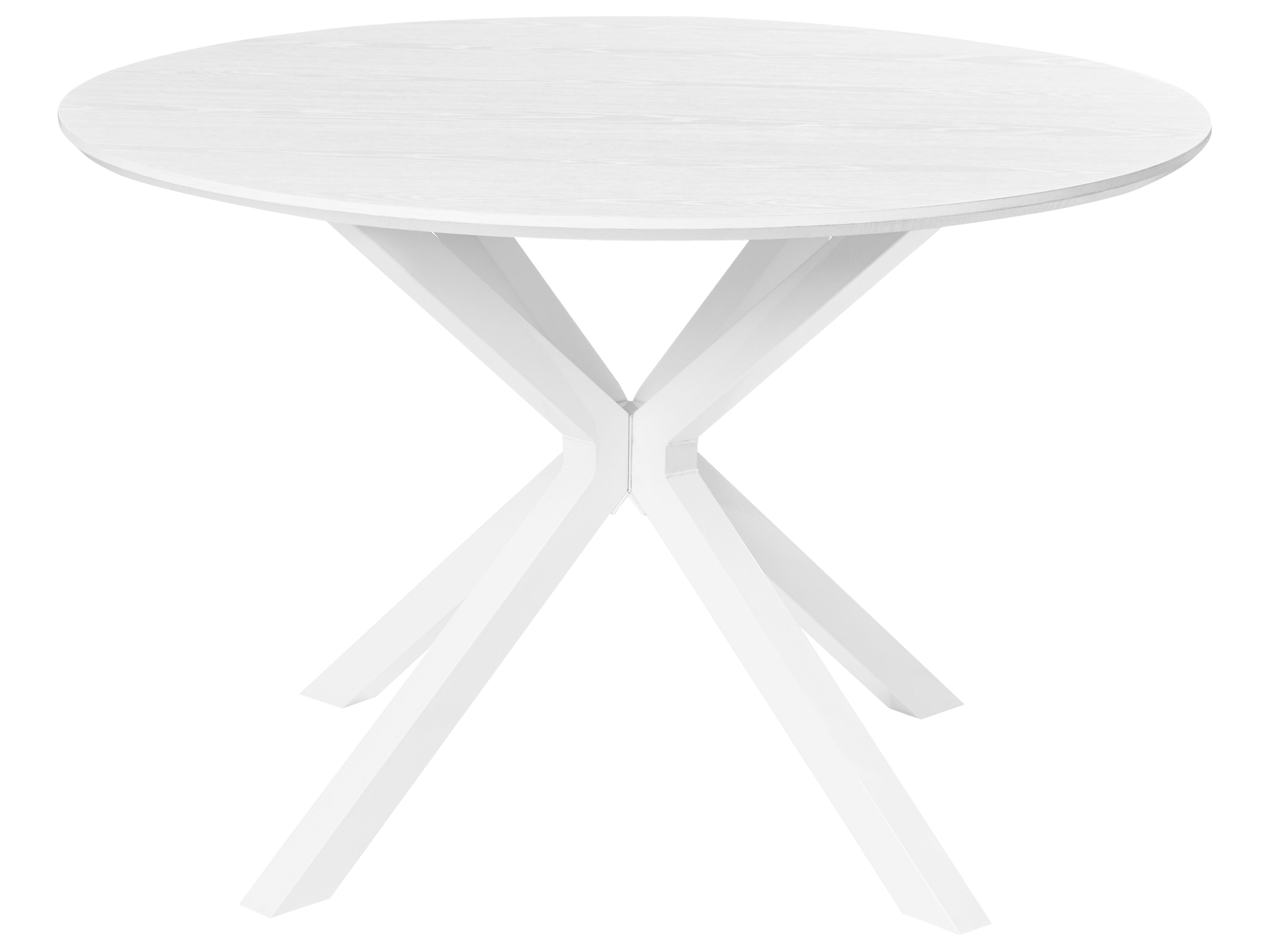 Dining Table FITZROY White 120 cm 120 cm