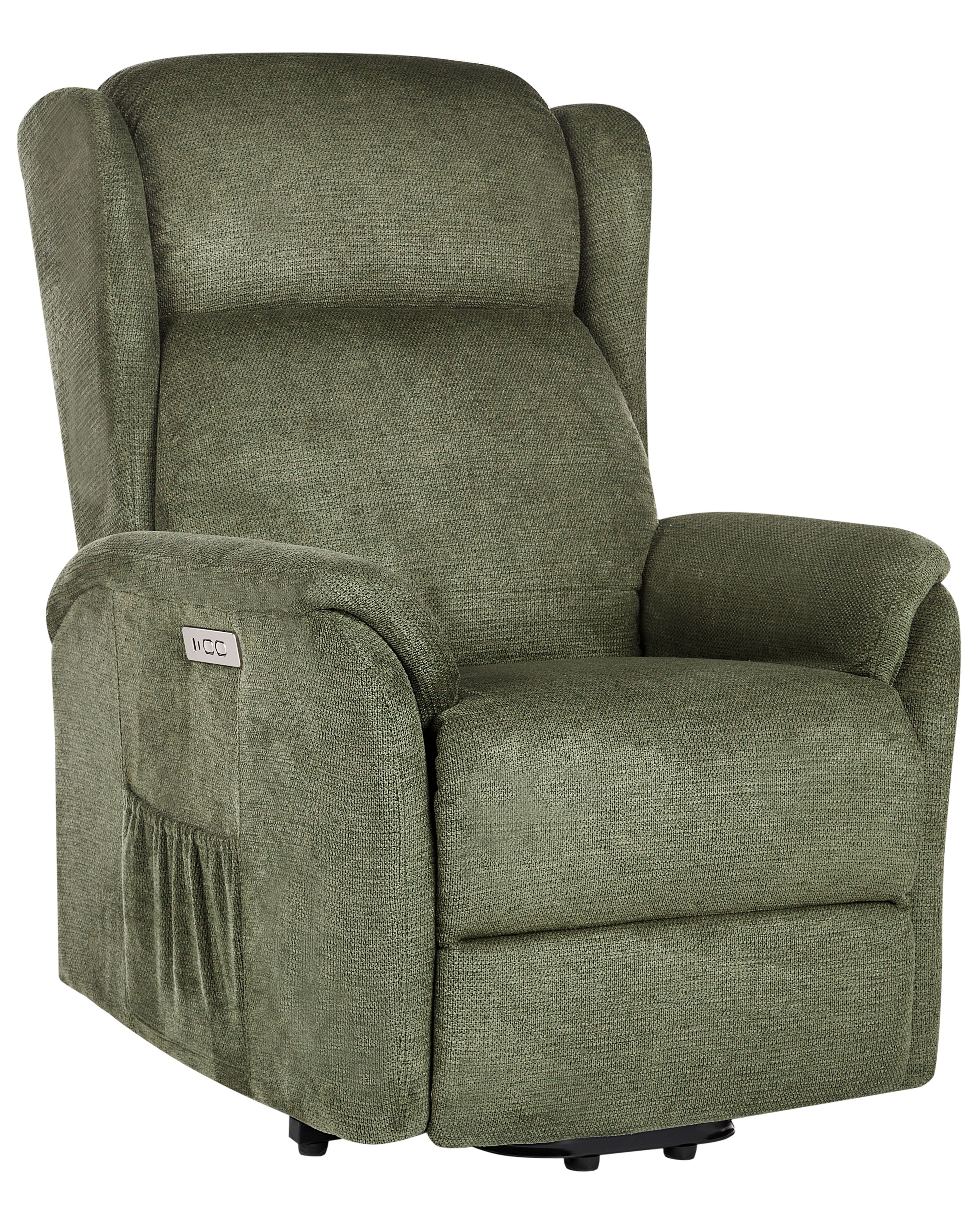 Electric Recliner Chair ELEGY with Footrest Fabric Green