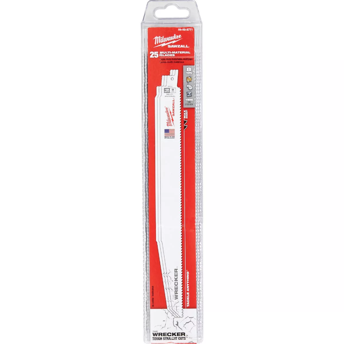 Milwaukee SAWZALL The WRECKER 12 In. 7/11 TPI Multi-Material Demolition Reciprocating Saw Blade (25-Pack)