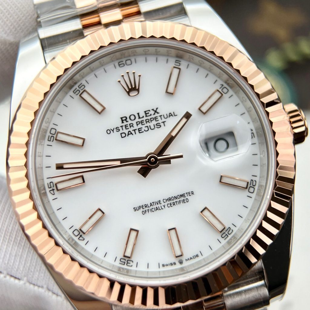 Rolex Replica Watches DateJust 126331 Demi Rose White Dial Clean Factory 41mm - Top club