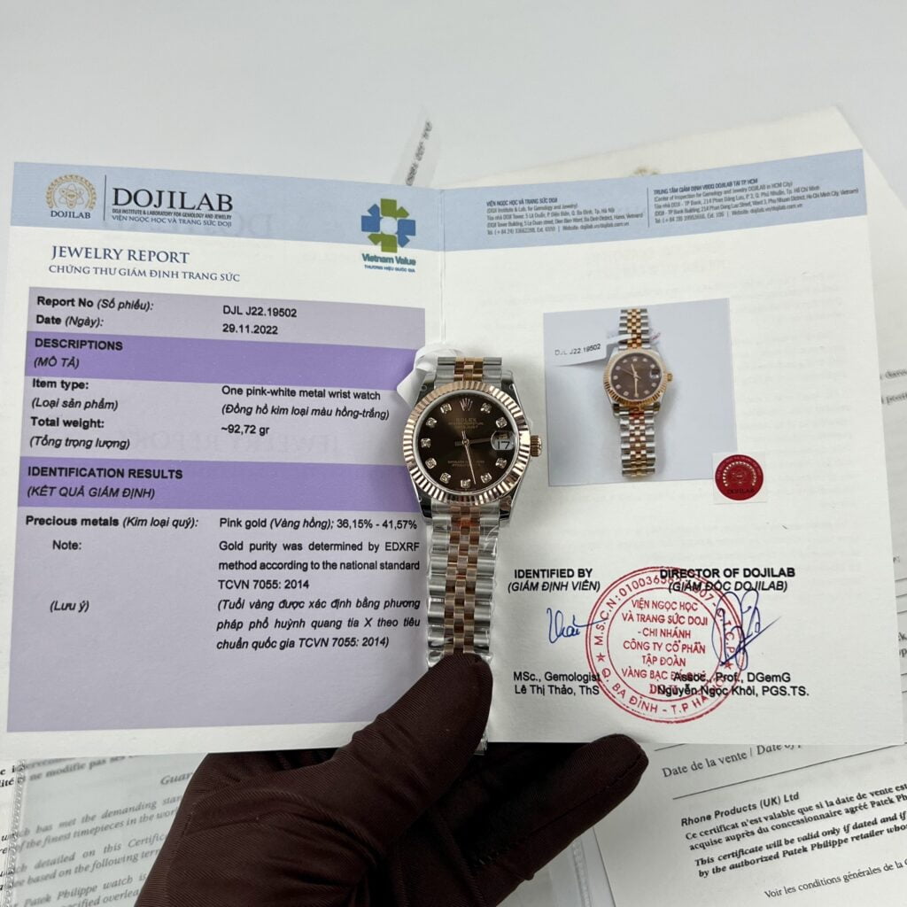 Rolex Replica 1:1 Watch DateJust Women s Genuine Gold Wrapped Brown Dial GM Factory 31mm - Elite Watch Atelier